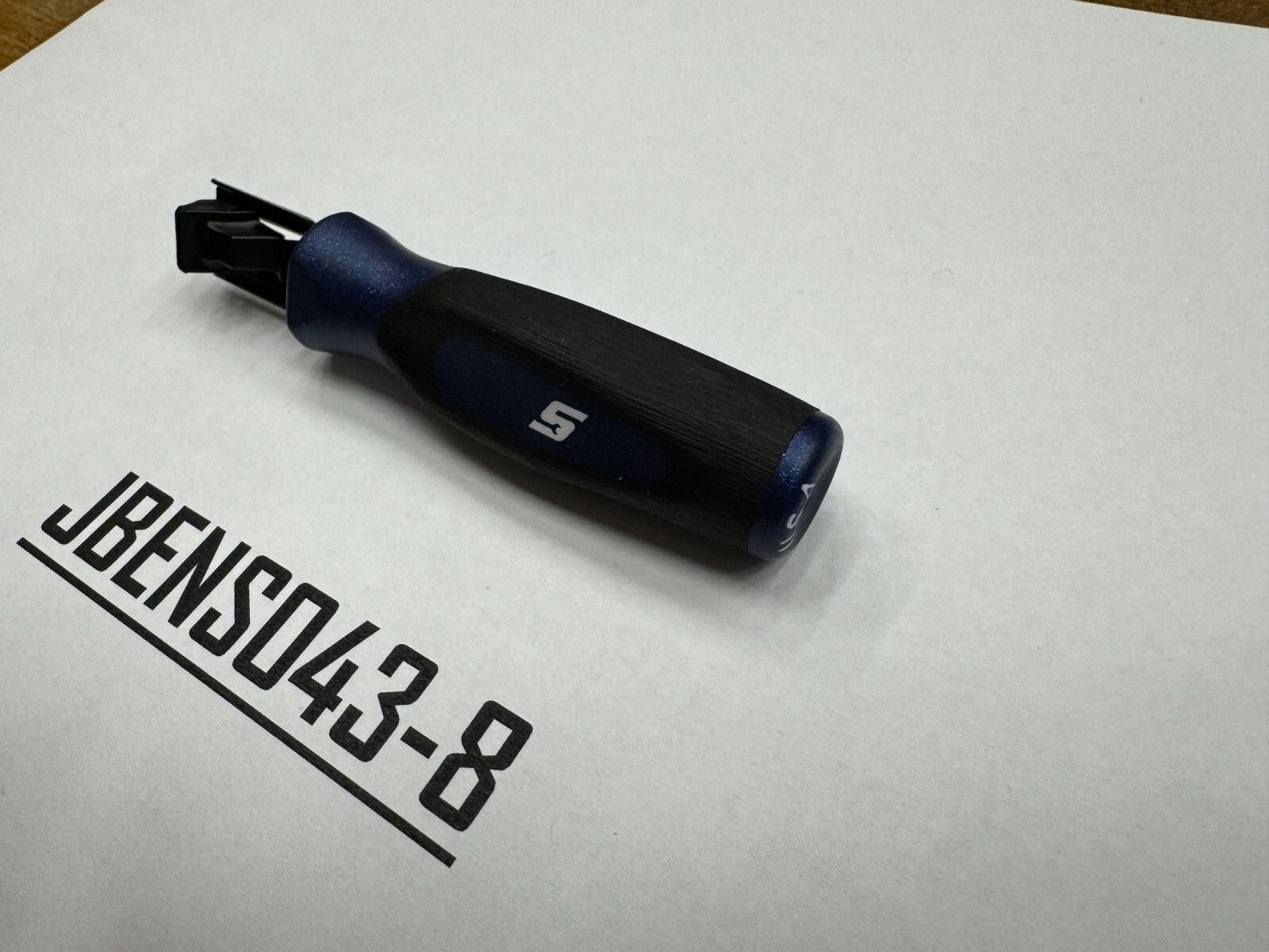 Snap-on Tools USA NEW POWER BLUE Soft Grip Feeler Gauge Holder FB336MB-1