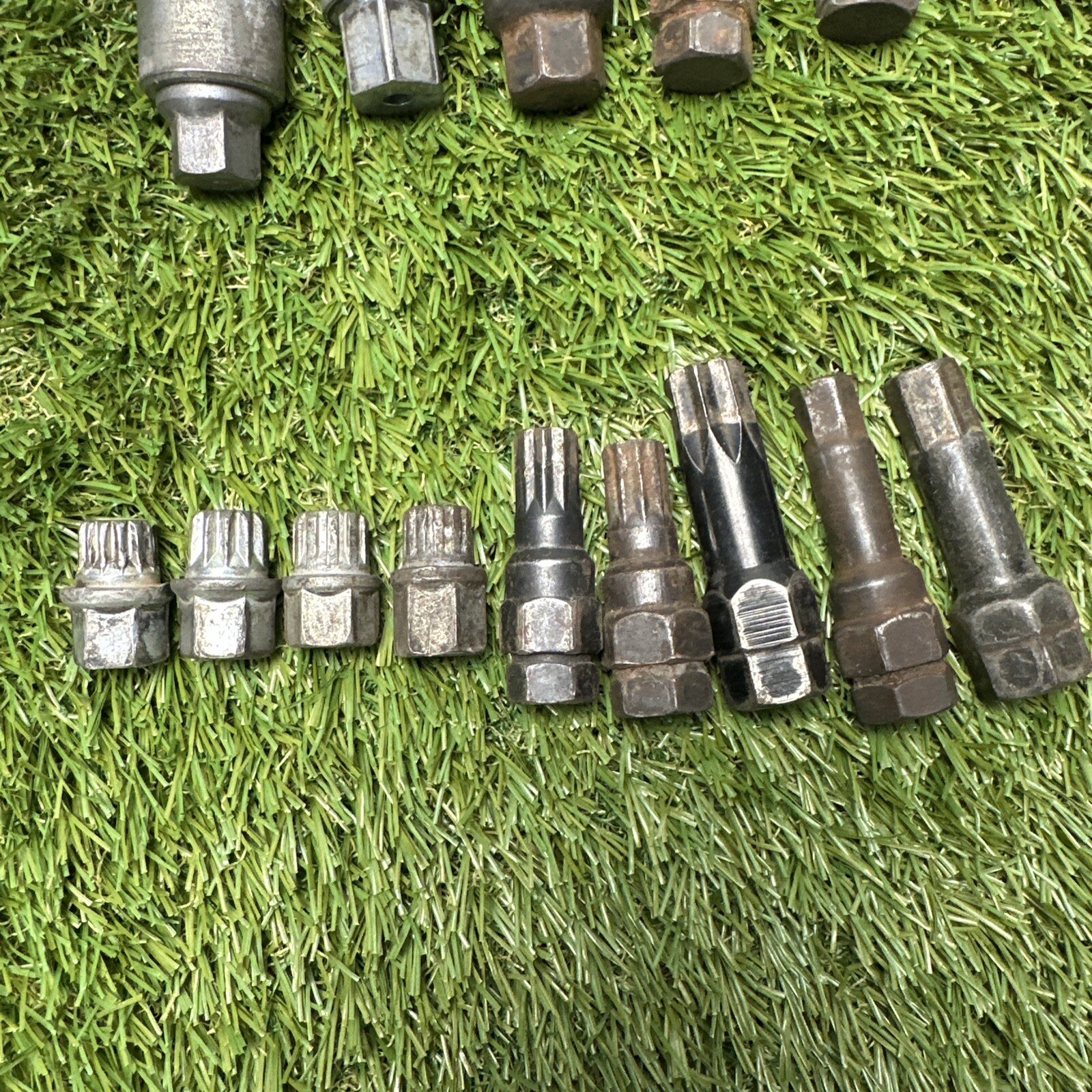 Lot of 22 Locking Lug Nut Removal Tools Assorted Some Marked Unknown Mechanics