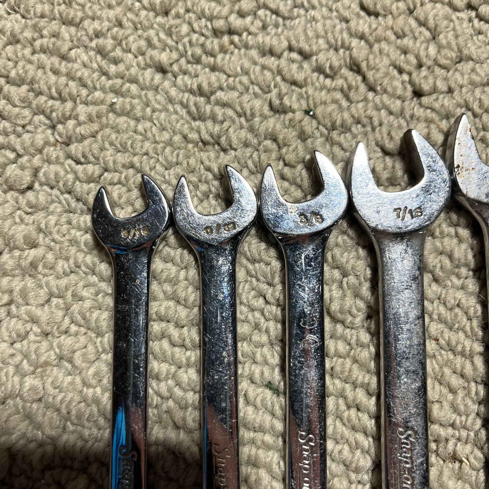 Snap-on 11 pc Mid Size SAE Combination Wrenches 5/16” – 15/16″ OEX710 OEX100-300