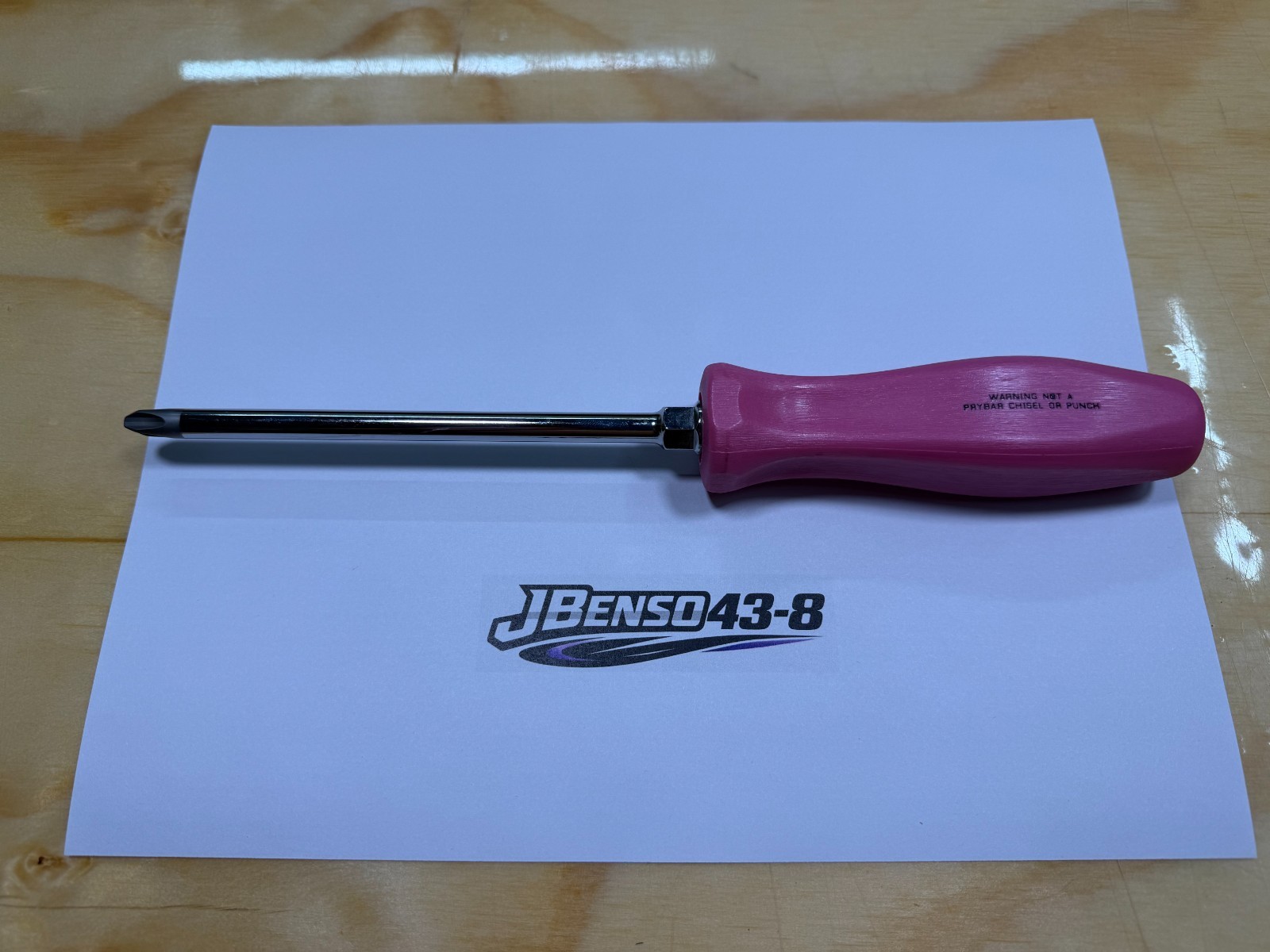 Snap-on Tools USA NEW PEARL PINK #3 Phillips Hard Handle Screwdriver SDDP63IRAPP