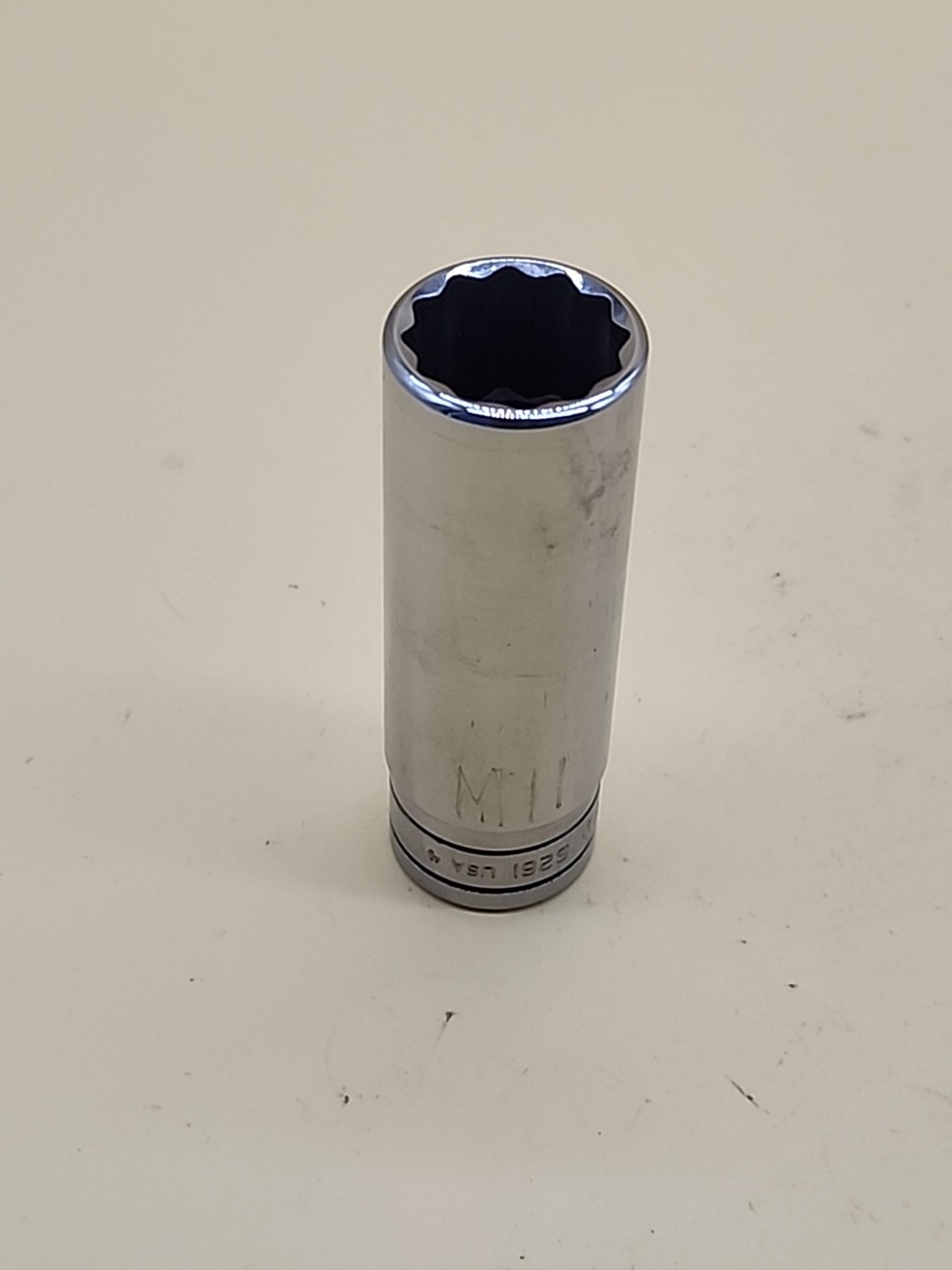 Snap-on Tools S261 – 1/2″ Drive, 13/16″ Deep 12pt SAE Chrome Socket USA