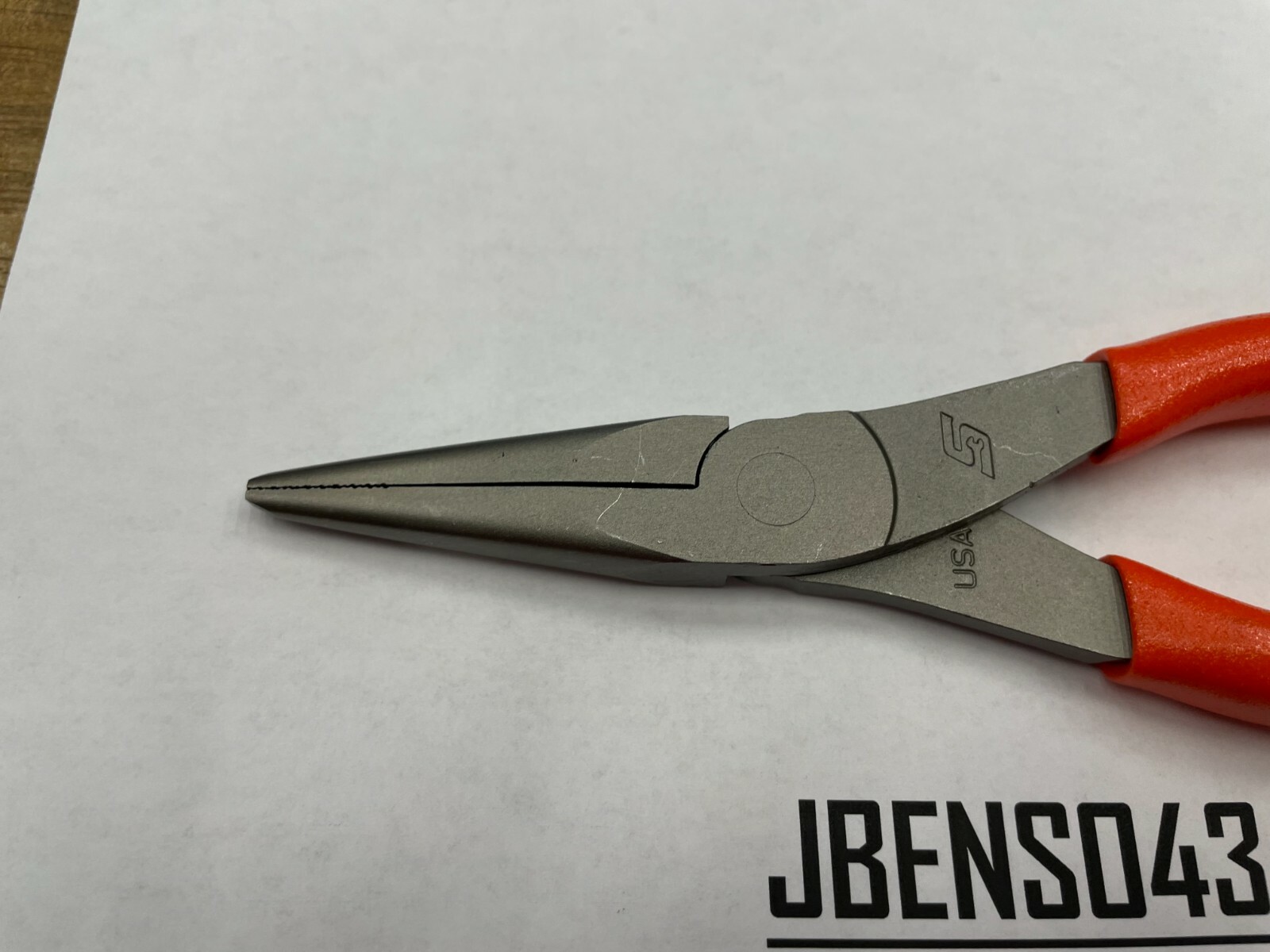 Snap-on Tools USA NEW ORANGE 8″ Talon Soft Grip Needle Nose Pliers 96ACFO