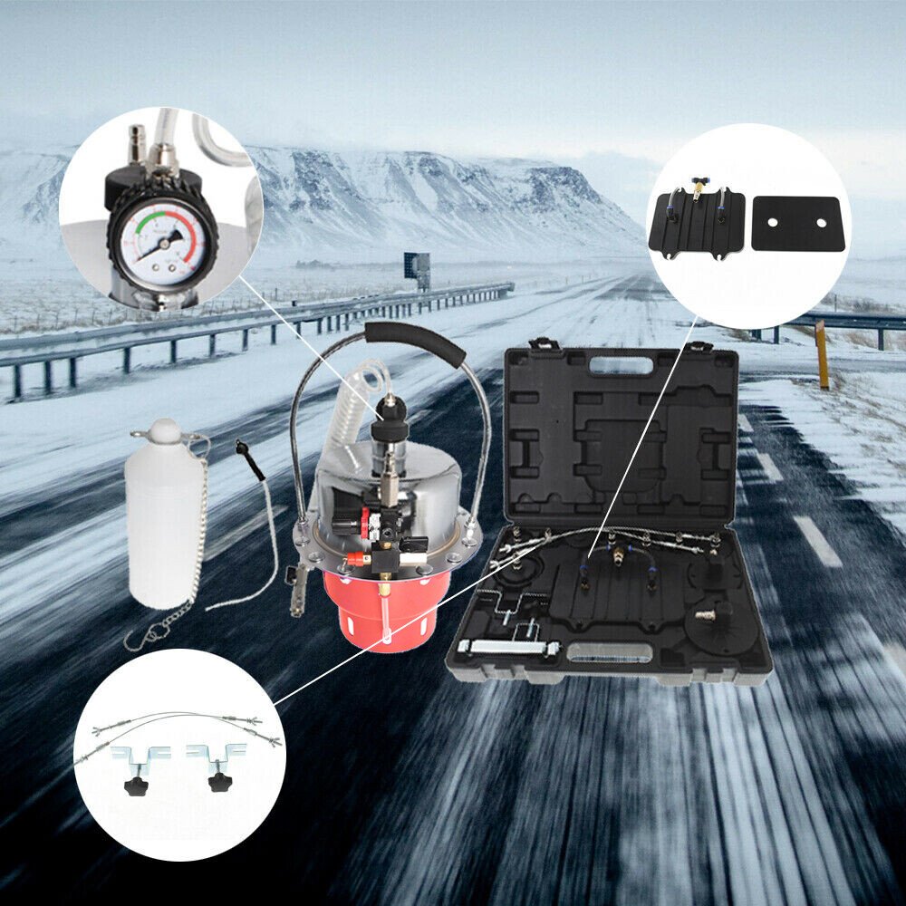 Portable Pneumatic Air Pressure Brake Kit and Clutch Bleeder Valve System Kit