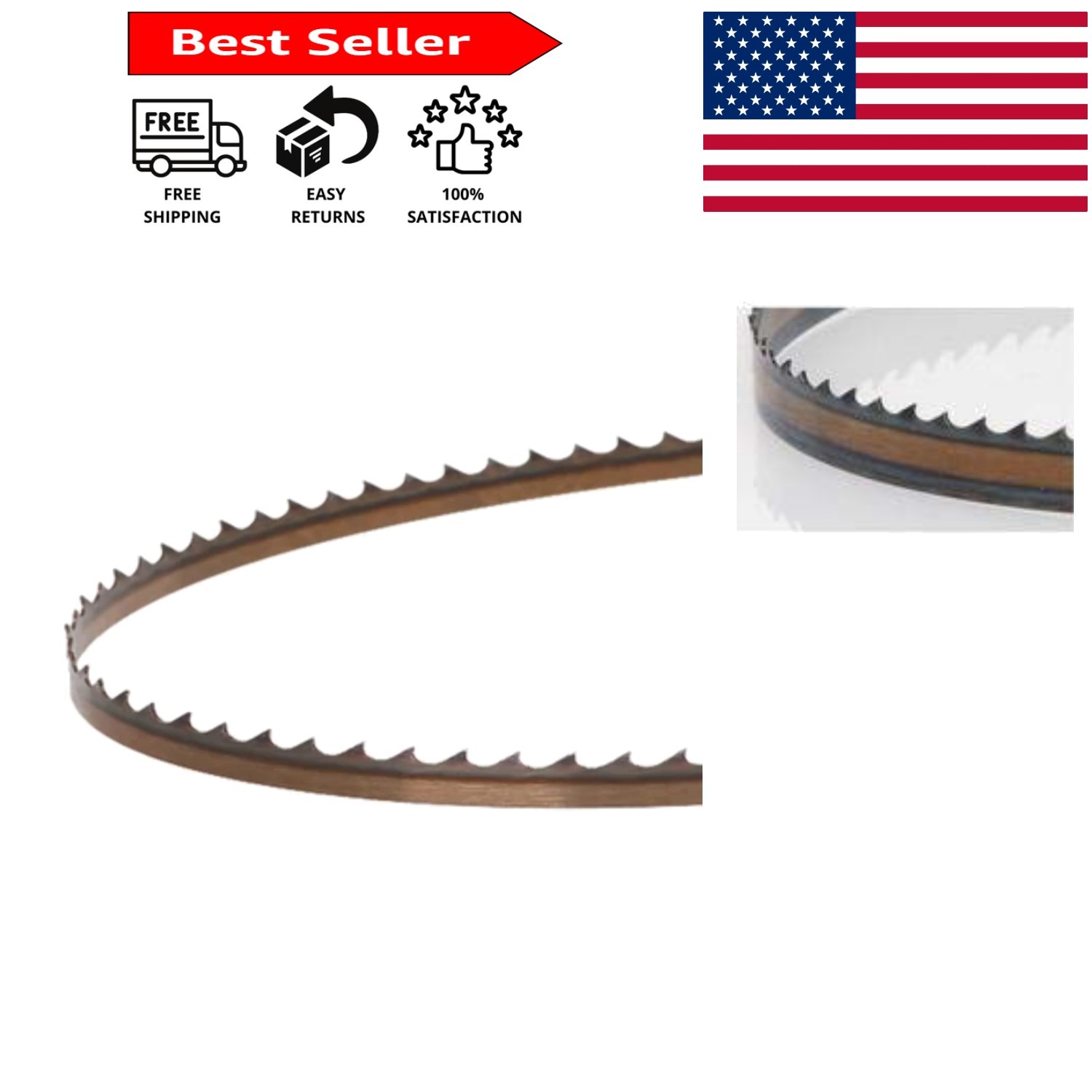 Versatile Wood Band Saw Blade, 3/8 Inch – Ideal for Precision Projects