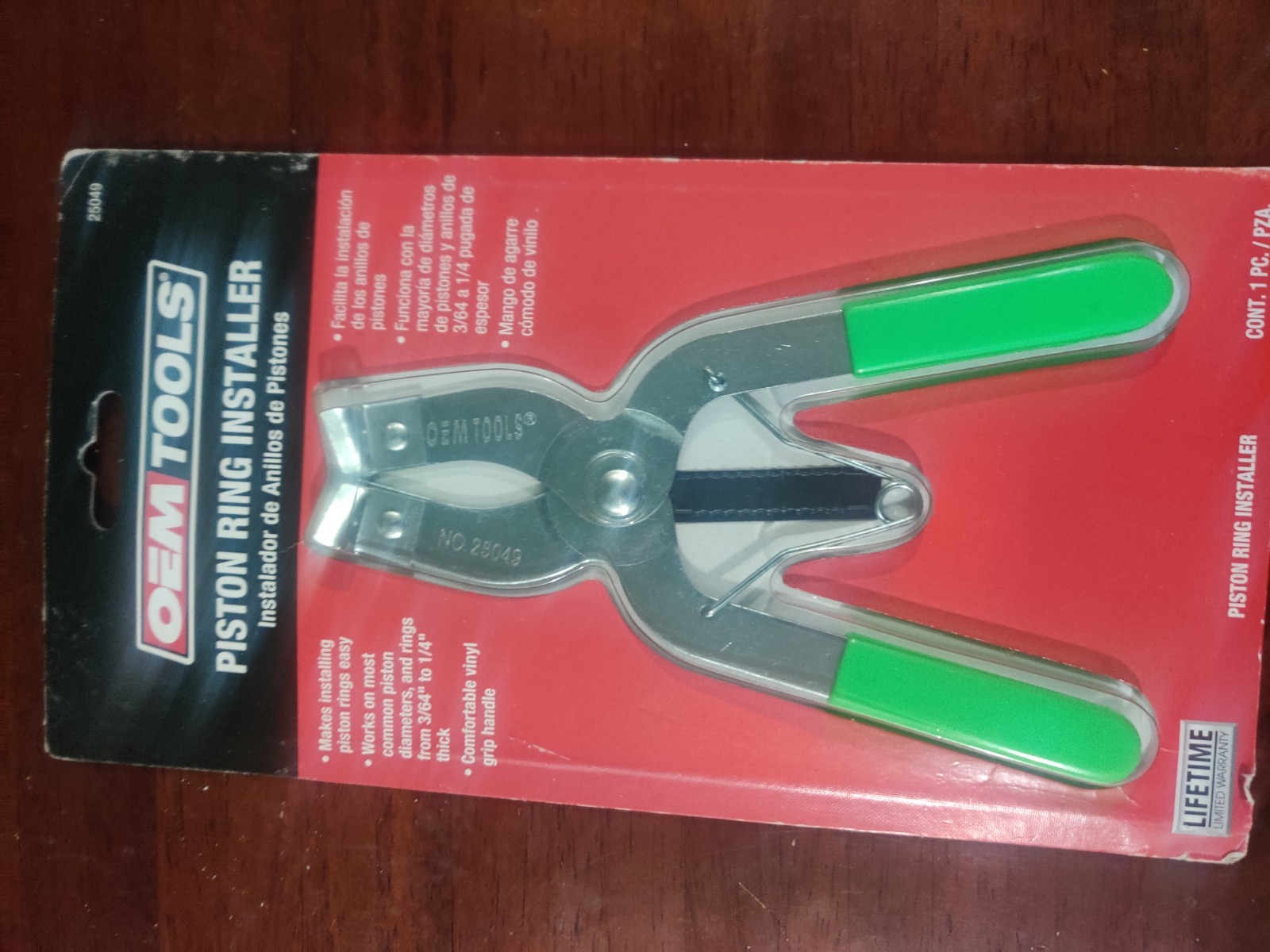 OEM Tools 6-5/8″ Long Green Grip Piston Ring Expander Pliers #25049