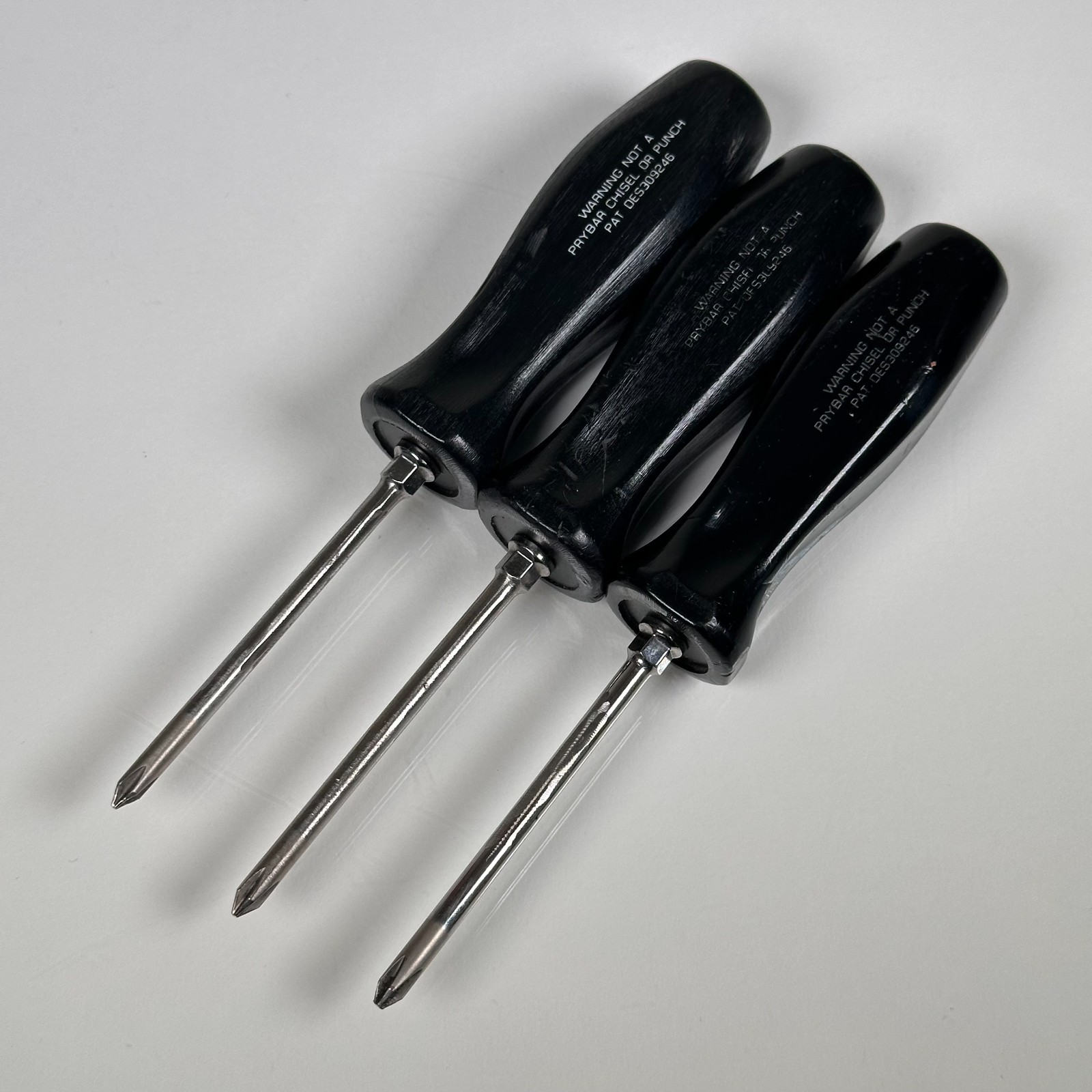 Snap-On Tools Phillips Screwdriver SDDP31 Black USA (Lot of 3)