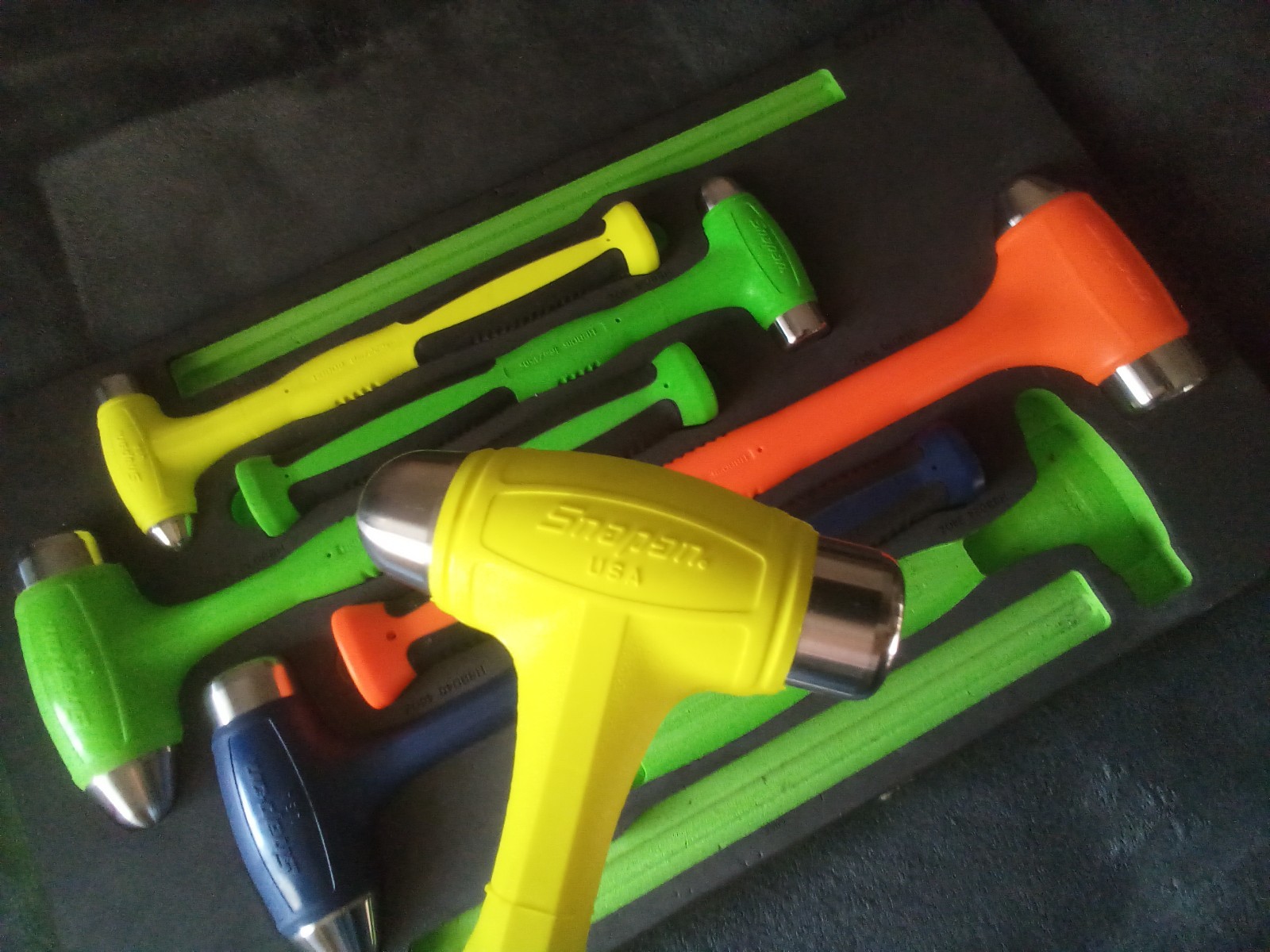 Snap on Multi color ball peen hammer set