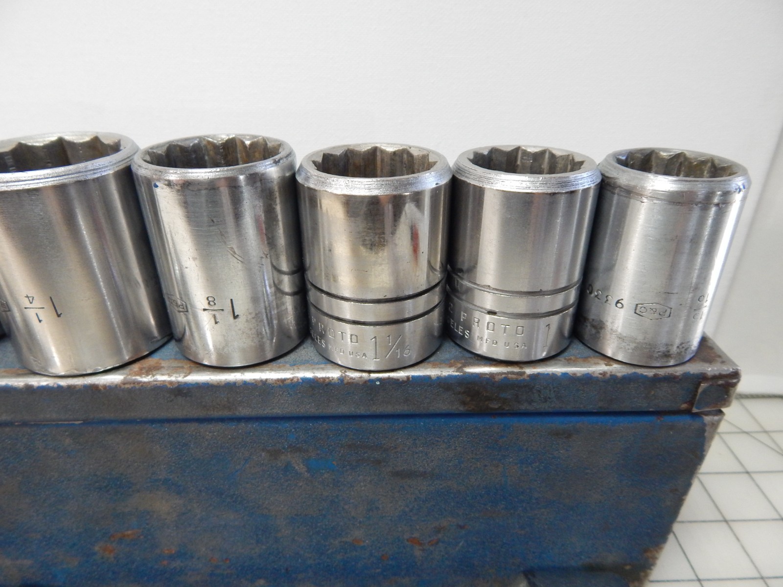 P&C PROTO PLUMB Socket Set 3/4″ Dr. 12pt. Ratchet Metal Box breaker 16pc.