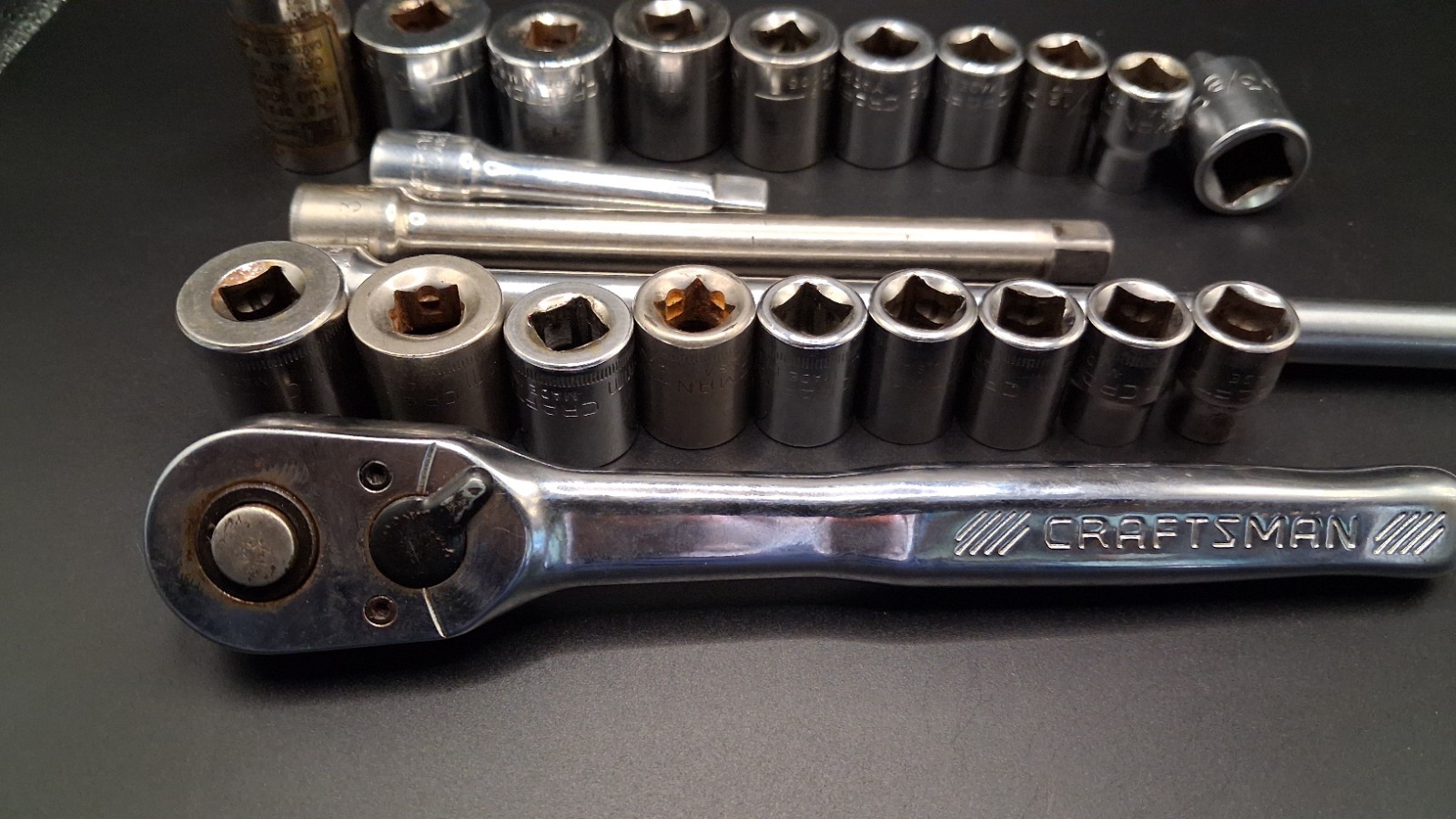 Craftsman Standard Metric Sockets Extensions 6 Point 12 point Vintage Made In US