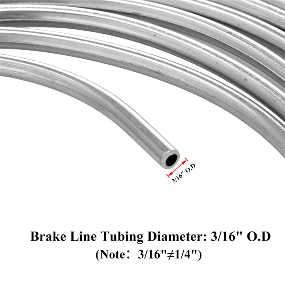 Copper Coated Steel Brake Line 3/16 inch 25 Feet for General Automotive Use