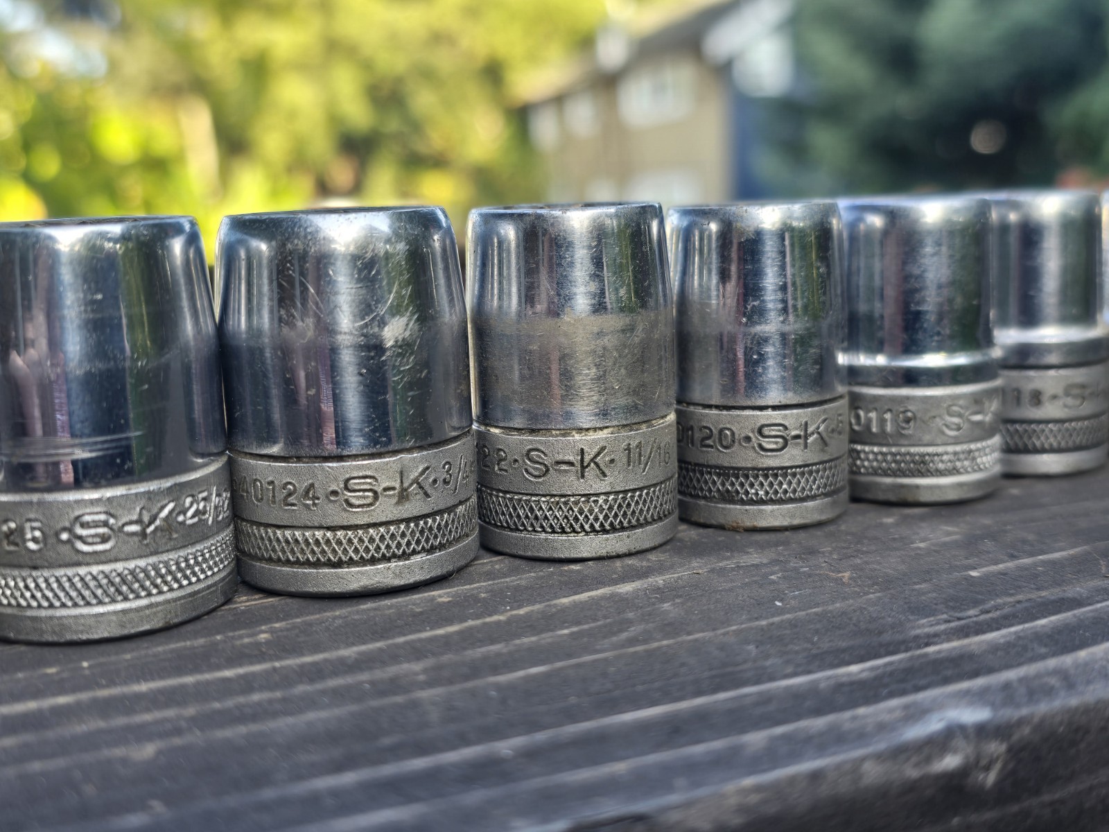 S-K USA 13 Piece 1/2″ Drive 12 Pt. SAE Socket Set 1/2″ – 1-1/8″ SK Knurled