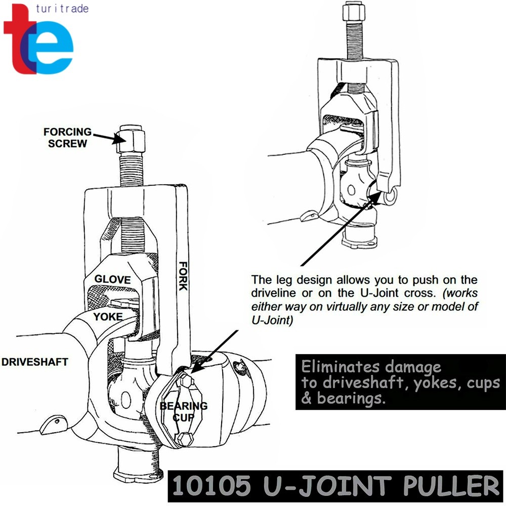 10105 Universal Joint Puller Press Removal U-Joint Tool For Car Light Duty Truck