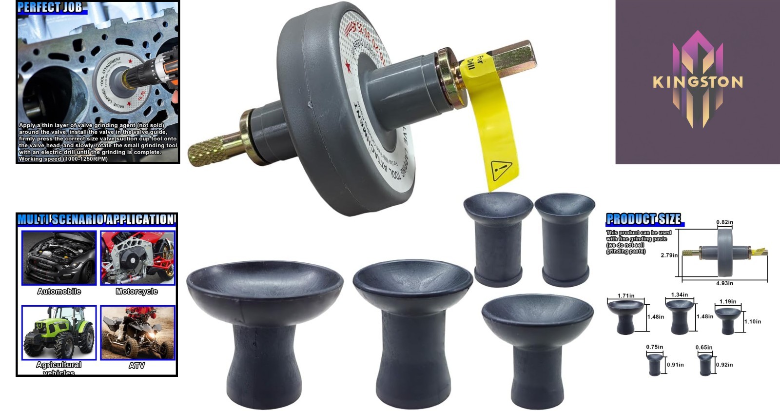 Professional Valve Lapping Kit for Small Engines – Fast 1000-1250 RPM Operation
