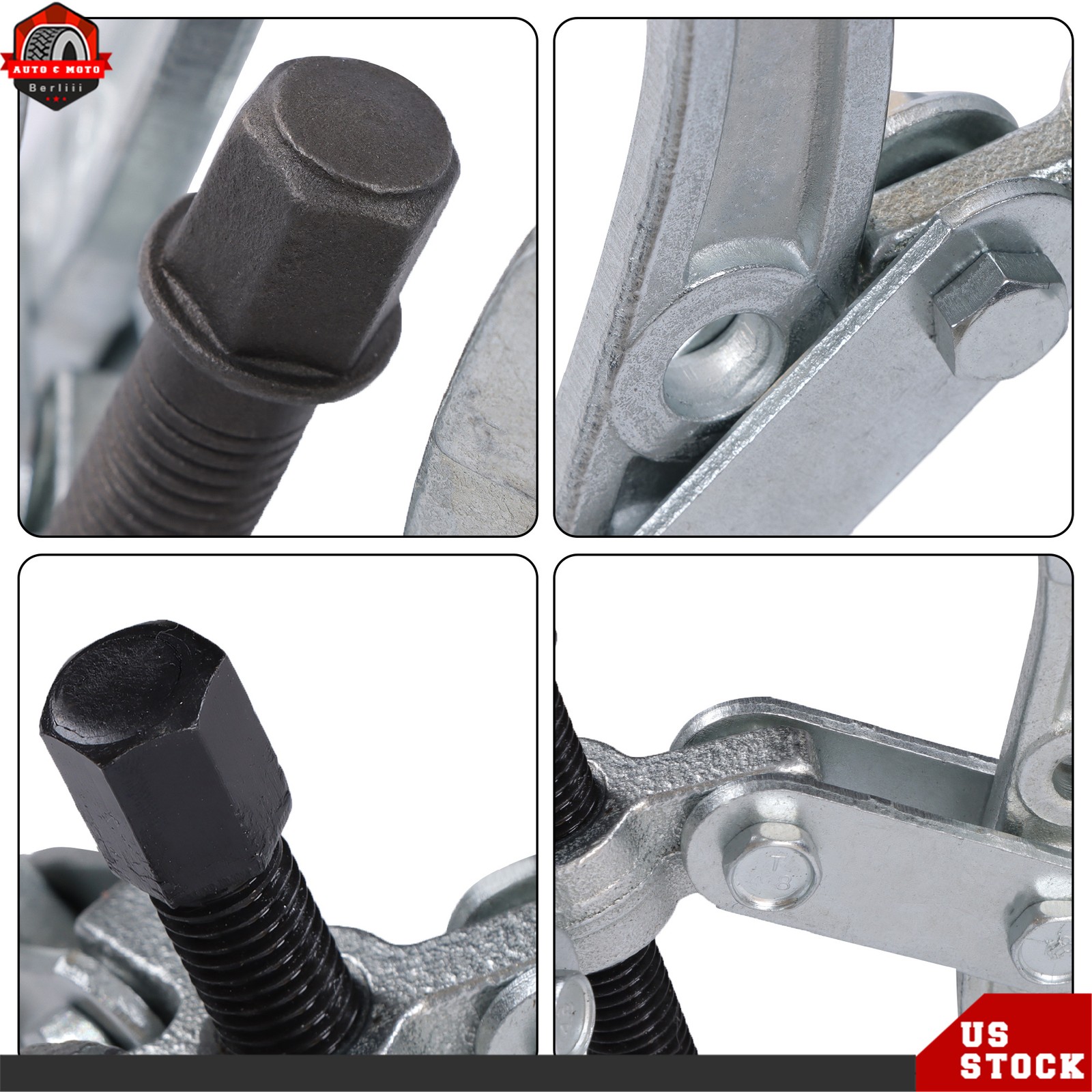 3 Jaw Gear Pulley Bearing Puller Set 3″ 4″ 6″ Reversible Small Legs 3Pcs