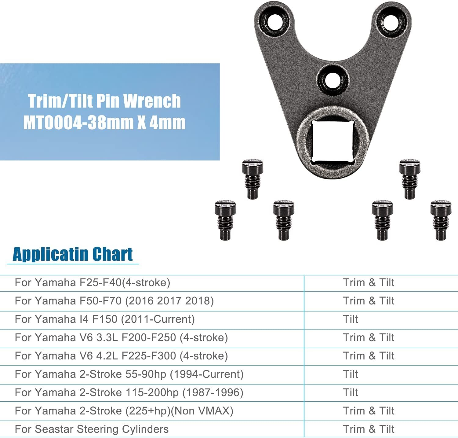Outboard Trim/Tilt Pin Wrench Cap Removal Tool MT0006 for Yamaha Johnson Suzuki