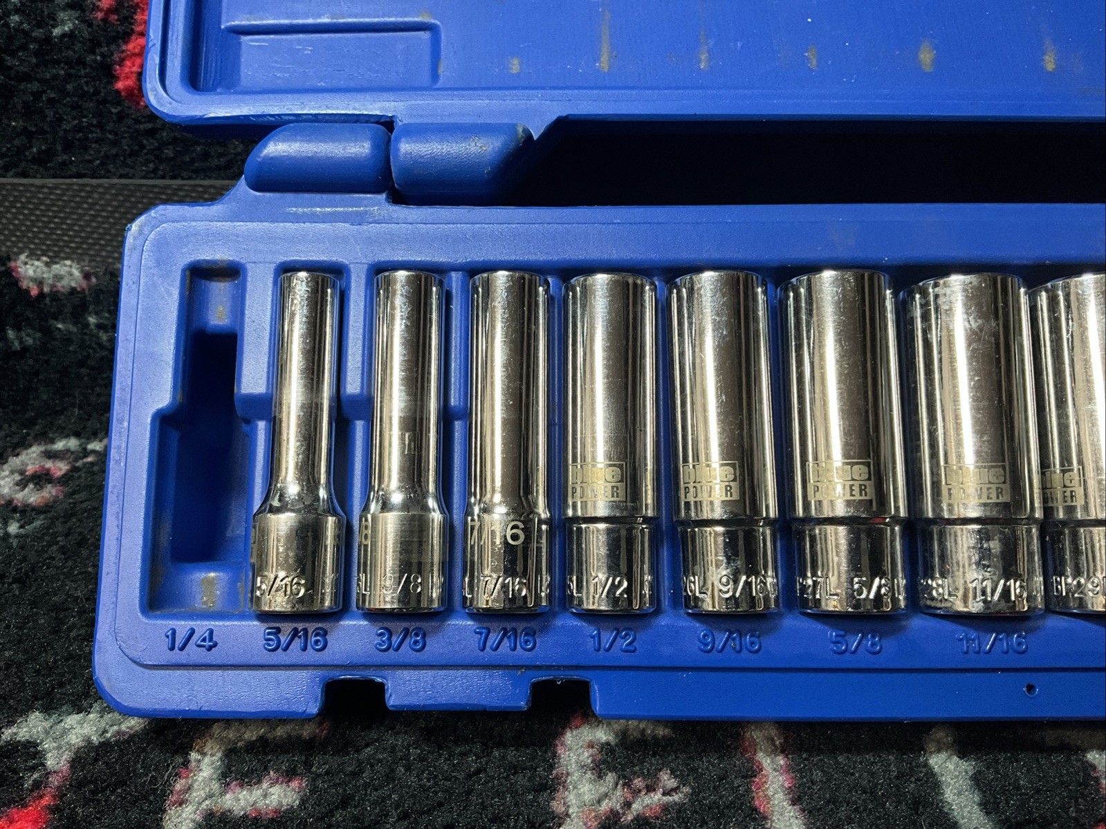 Cornwell Blue Power CBP2L 3/8” Drive SAE Deep 13 Pieces Socket Set Missing 1/4”