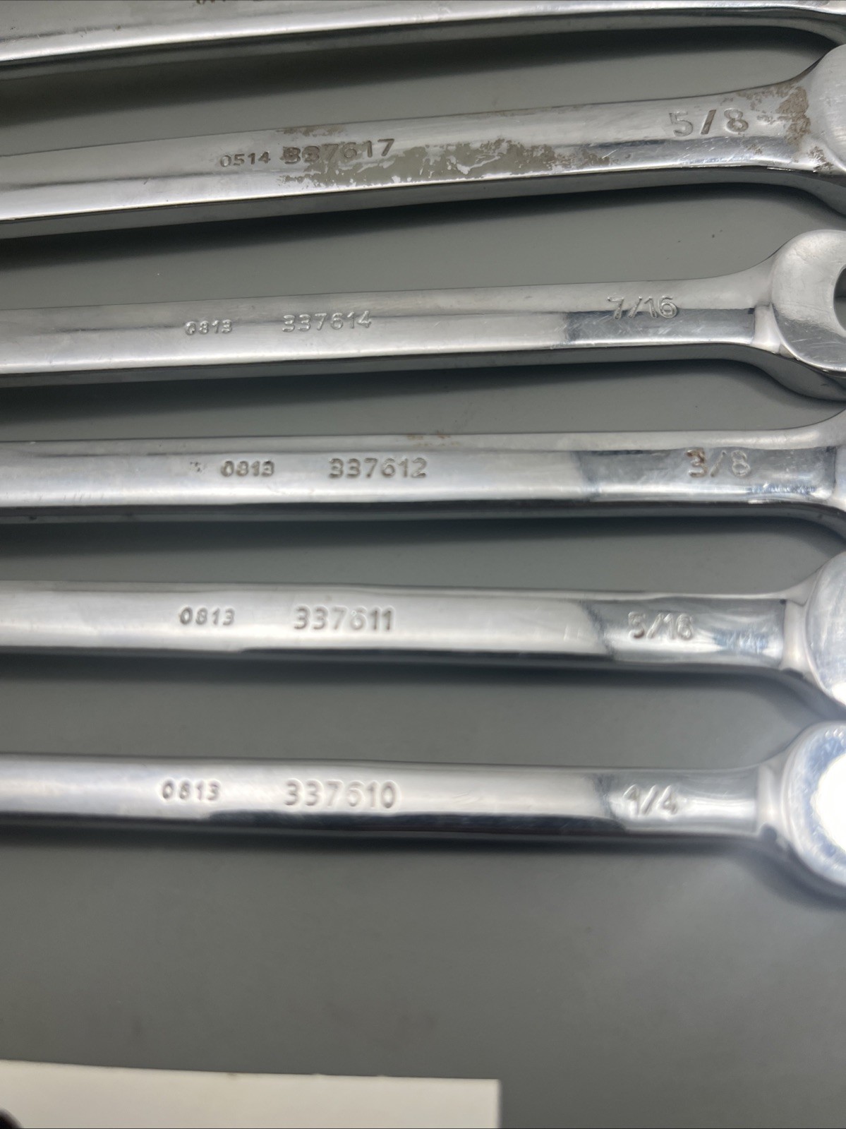 Vintage Kobalt Combo Wrench Set Of 6 SAE 1/4,5/16,3/8,7/16,5/8,3/4”