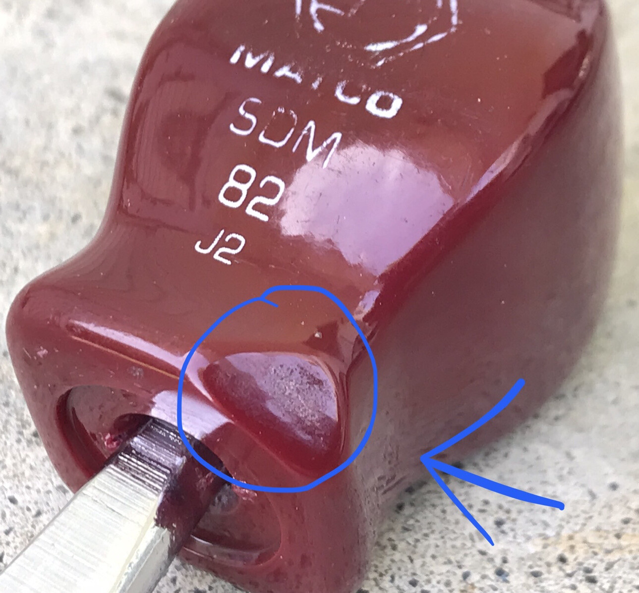 Matco Stubby Slotted Burgundy Handle Screwdriver SDM 82