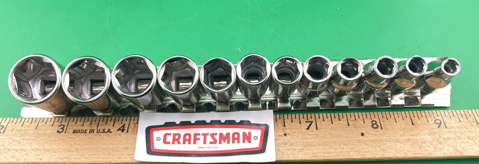12 Piece Craftsman USA New Metric 1/4”Drive 6 Point Shallow 14mm To 4mm (NOS)