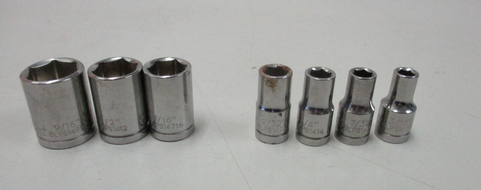 Blue-Point 7pc BLPS 1/4″ Drive 6 Point Sockets 3/16,7/32,1/4,9/32,7/16,1/2,9/16