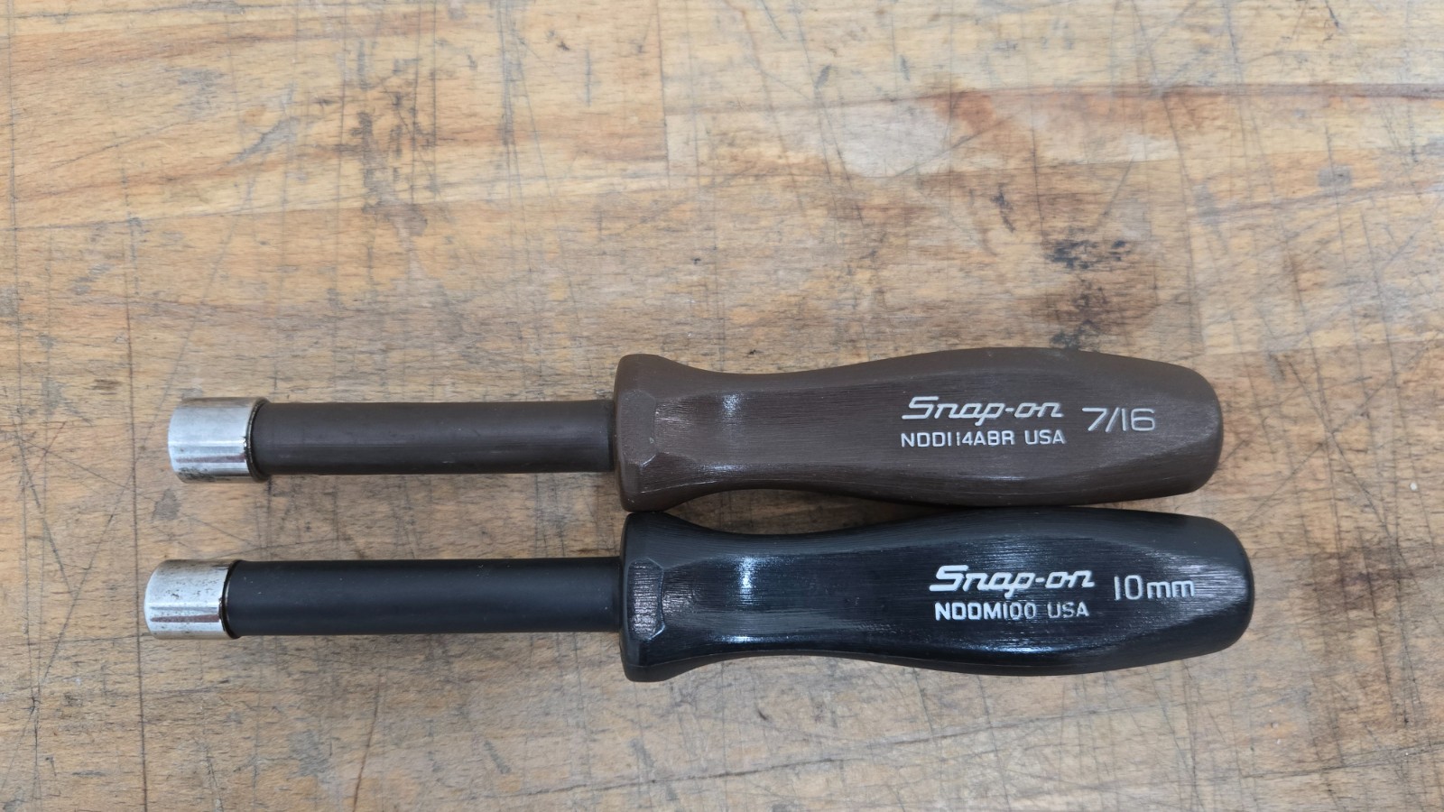 Snap-On NDD114ABR, NDDM100 7/16″, 10m Brown/Black Nut Driver Tools