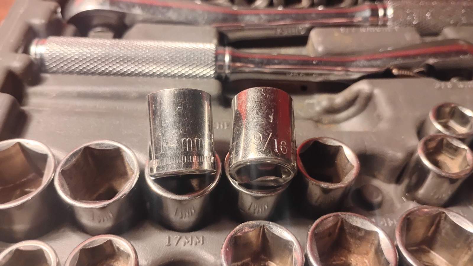 HUGE KD/Craftsman Set. Missing 2 Pieces. Half Inch, 3/8, Quarter Inch Socket Set