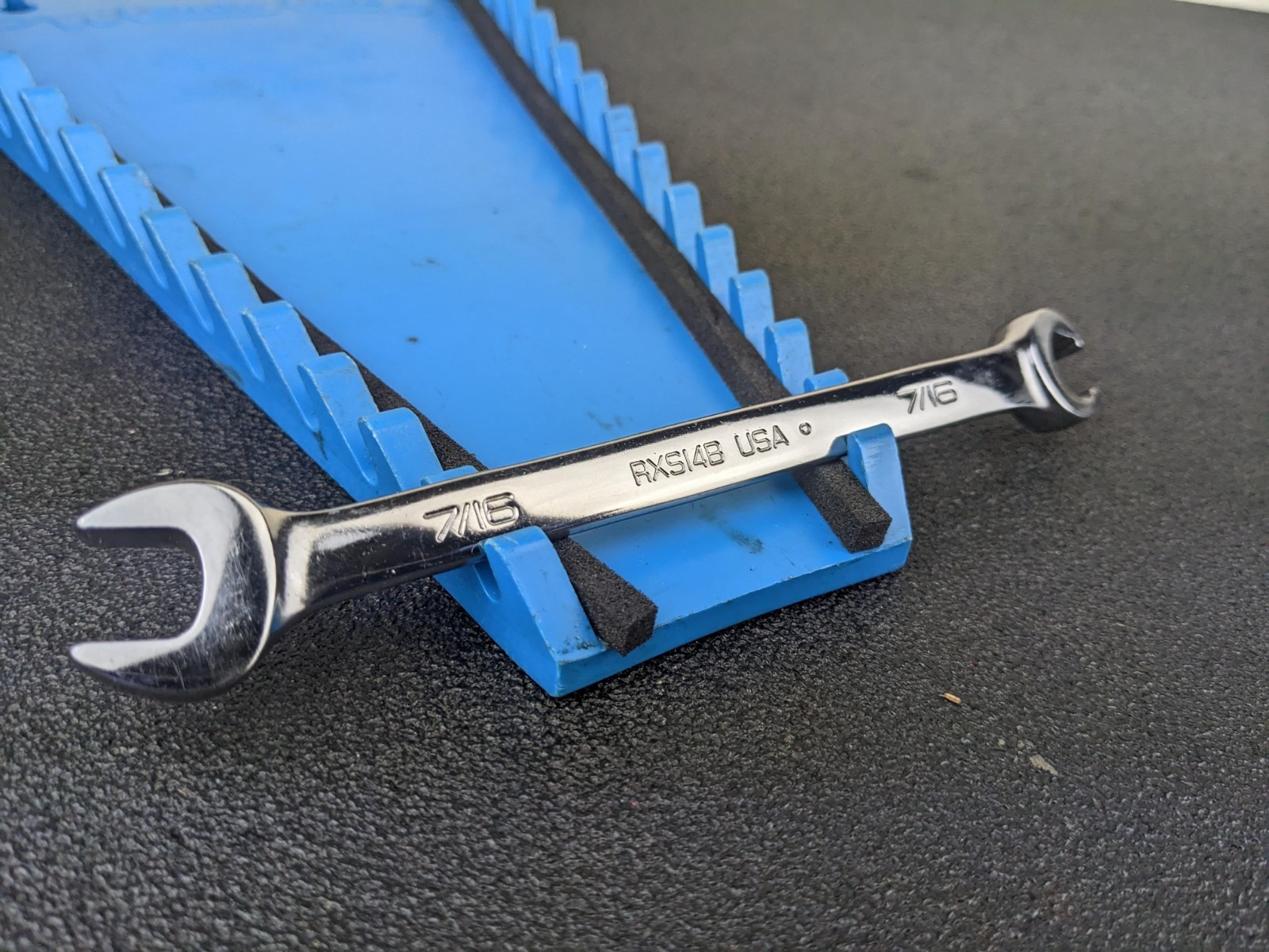 #bm158 Snap On Tools NEW RXS14B 7/16″ Open End Flare Nut Wrench USA