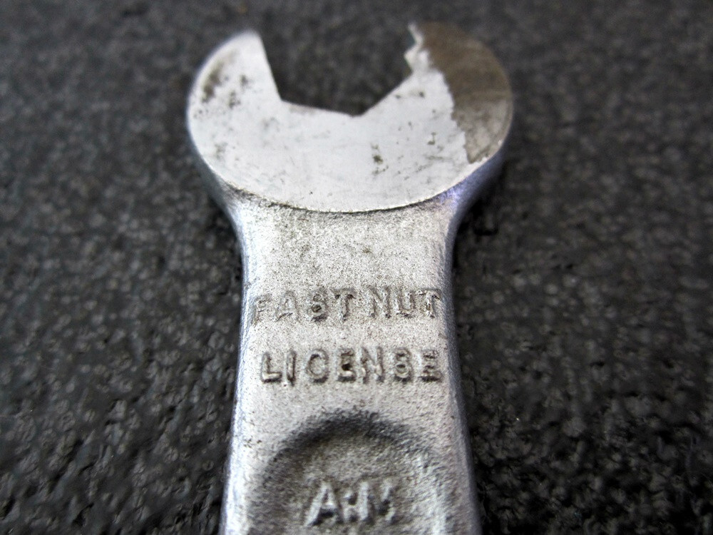 Antique Simplex No. 10 Ratchet Action Open End Wrench Frank C Reilly NY USA