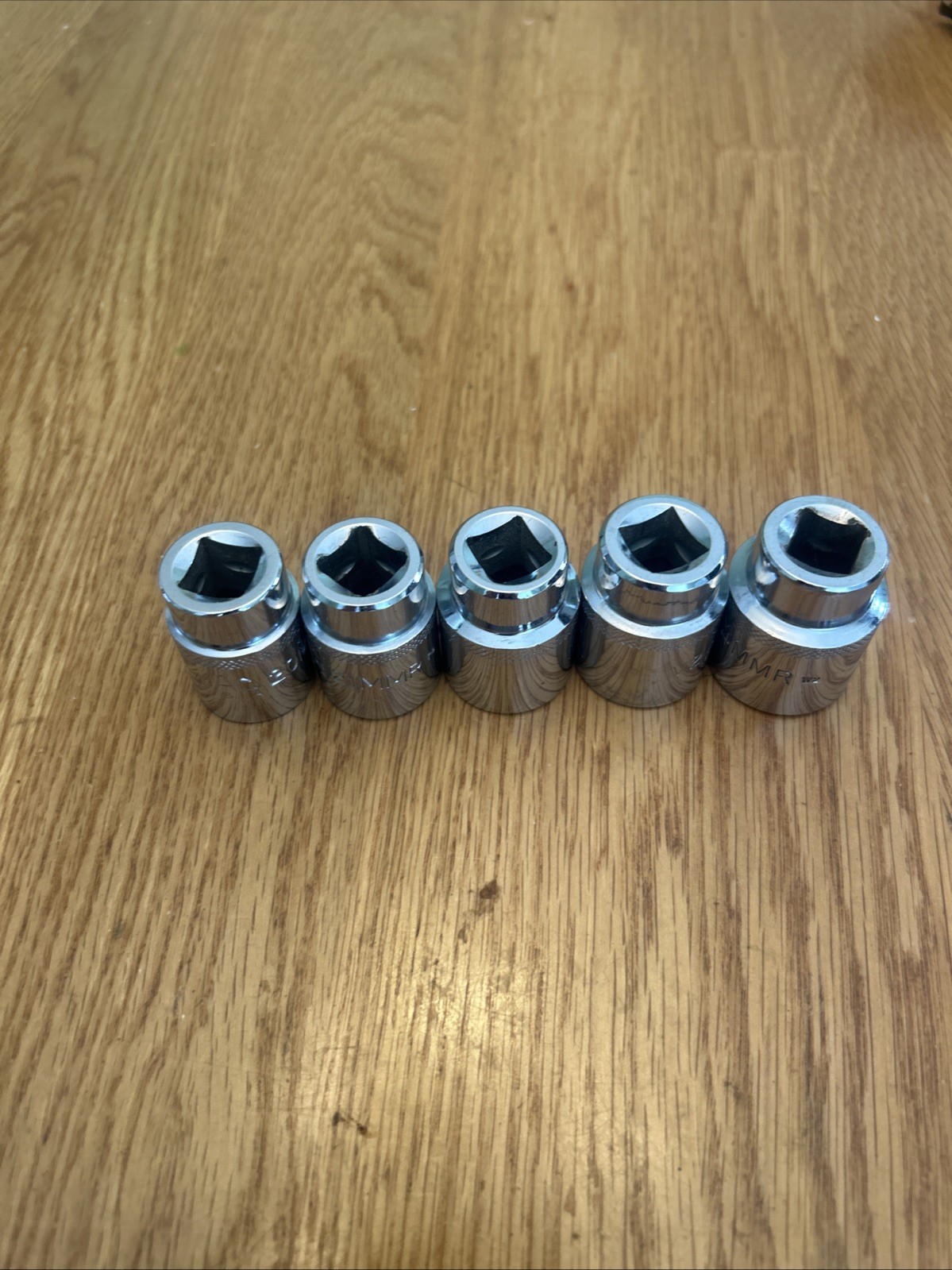 MAC TOOLS – Lot Of 5 Shallow METRIC Sockets, 1/2” Drive,12pt (20mm – 24mm) USA