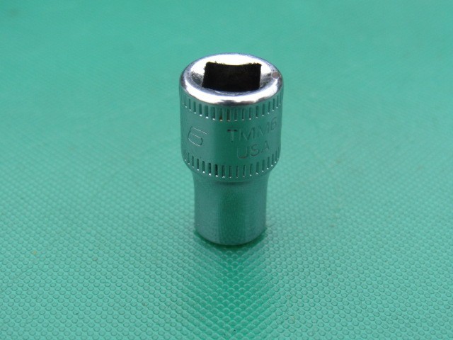 SNAP ON 6MM TMM6 1/4″ DRIVE METRIC 6 PT SHALLOW CHROME SOCKET 6 MM TMM VERY NICE
