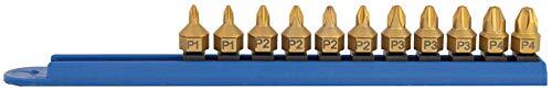 Mayhew 16002 Phillips Titanium Coated, Low Profile, Dual Drive Socket Bit Set