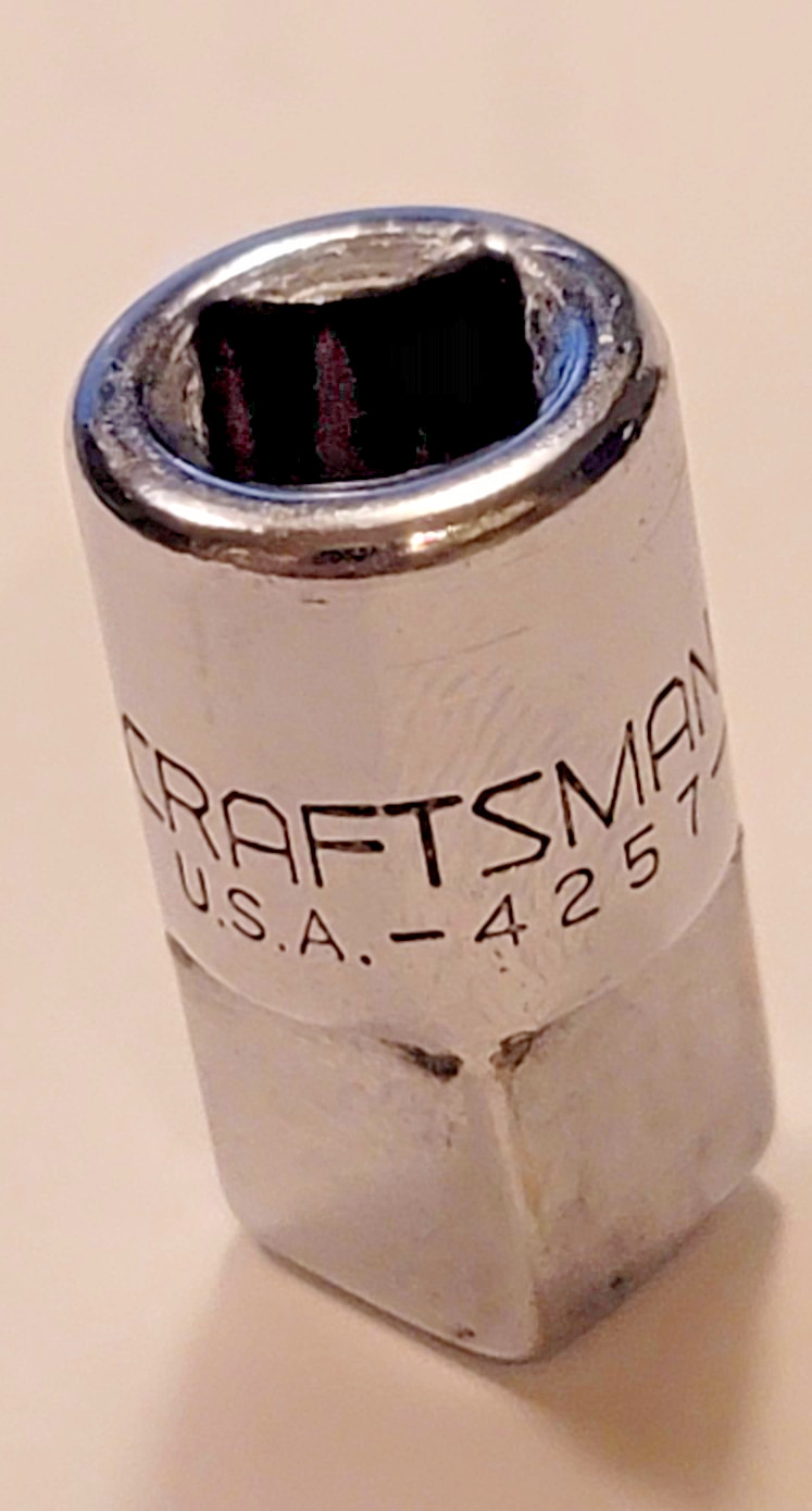 Craftsman 4257 1/4″ Drive 3/8″ Adapter SAE Friction Ball Chrome USA