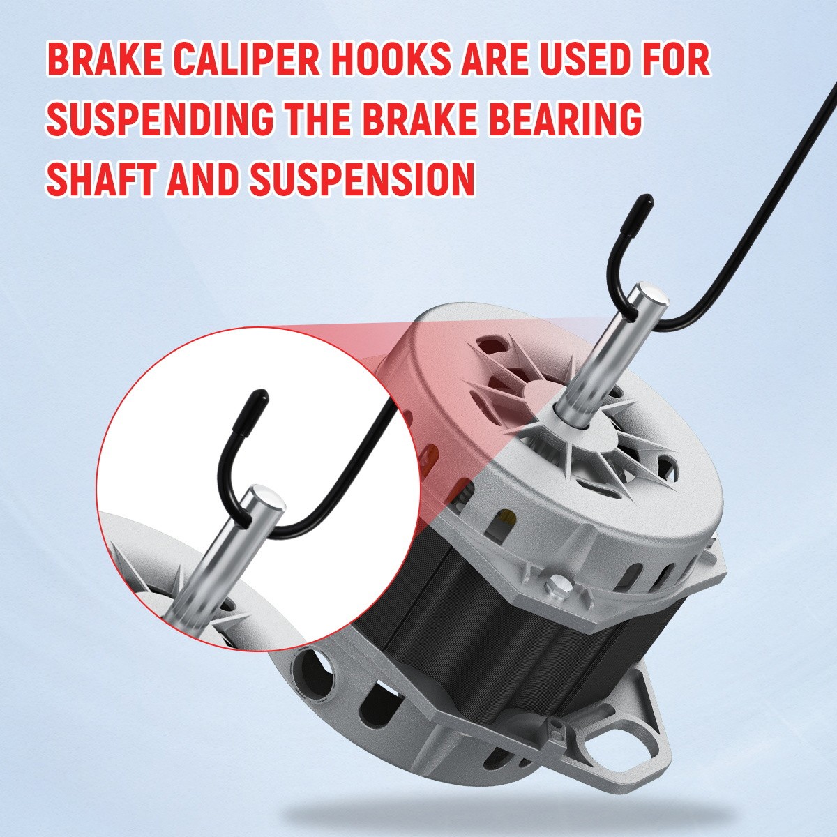 Brake Caliper Compression Tool 360°Adjustable with 4 Brake Caliper Hanger Hooks