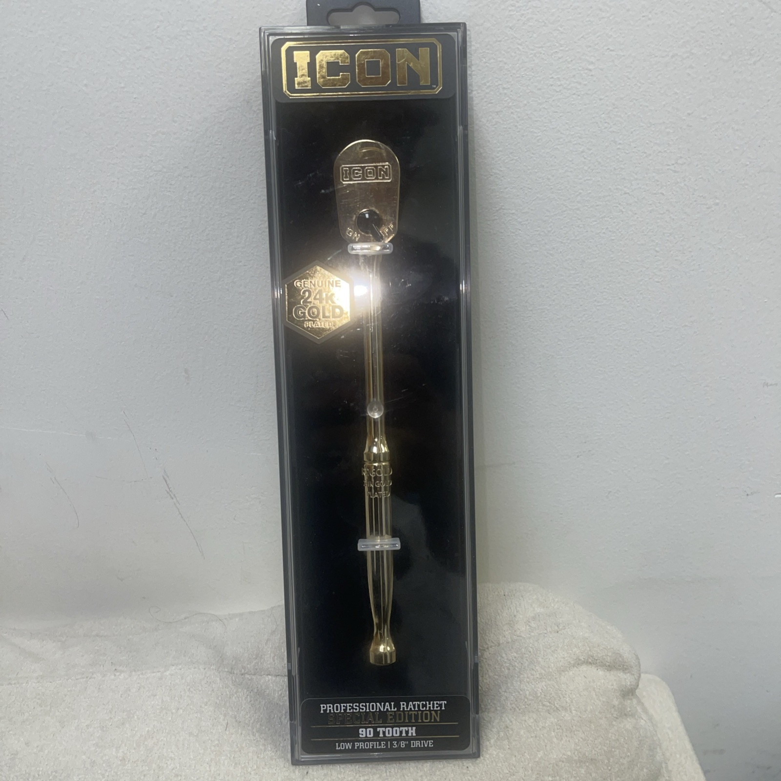 ICON Special Edition 3/8″ Drive 24K Gold Plated Professional Ratchet 90 Tooth