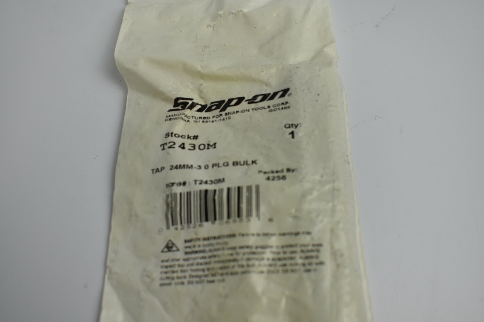 Snap-On NEW SEALED T2430M M24–3.00 Double Hex Tap