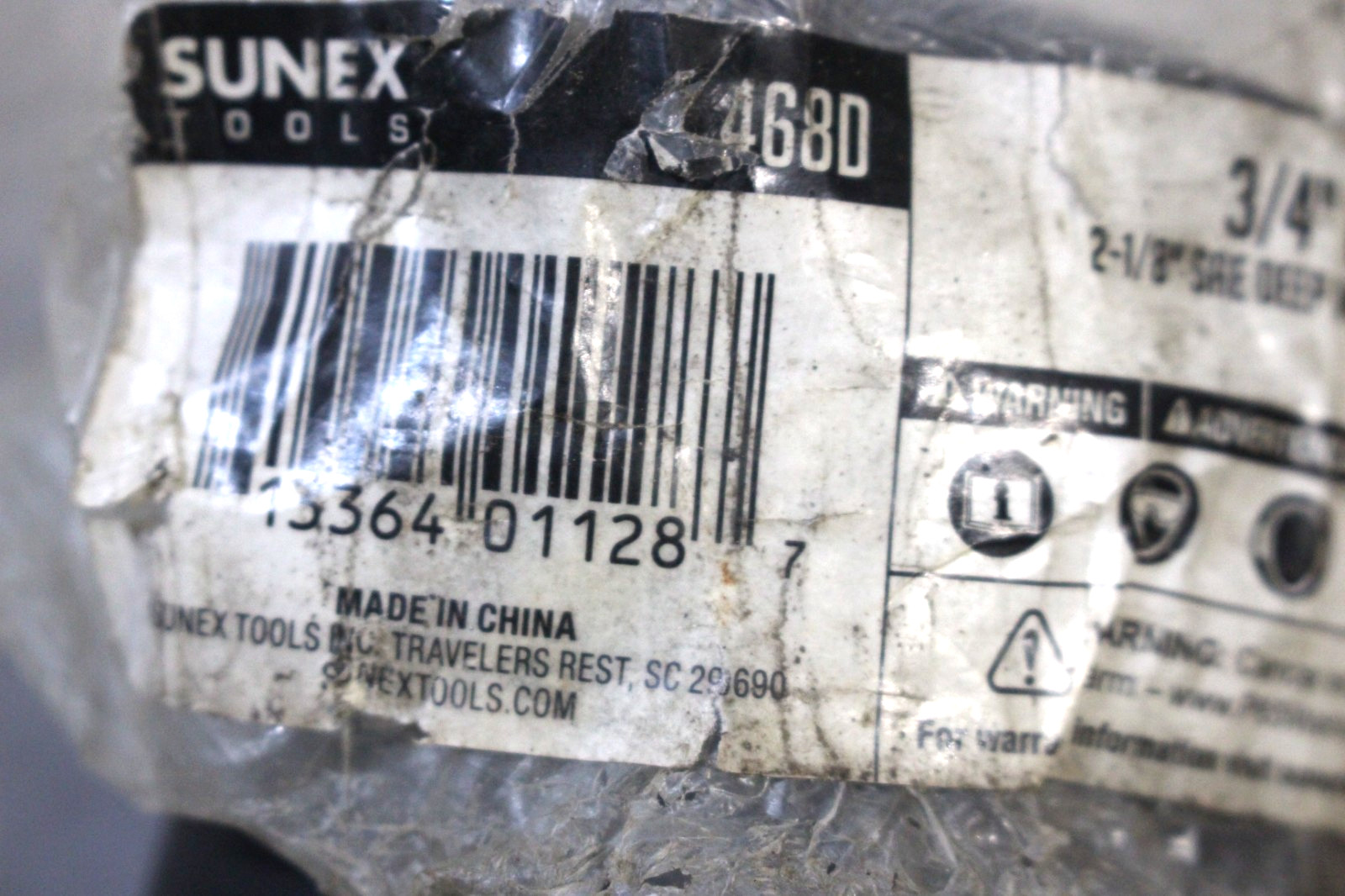 SUNEX TOOLS 468D 3/4″ DR. 2-1/8″ SAE DEEP IMPACT SOCKET