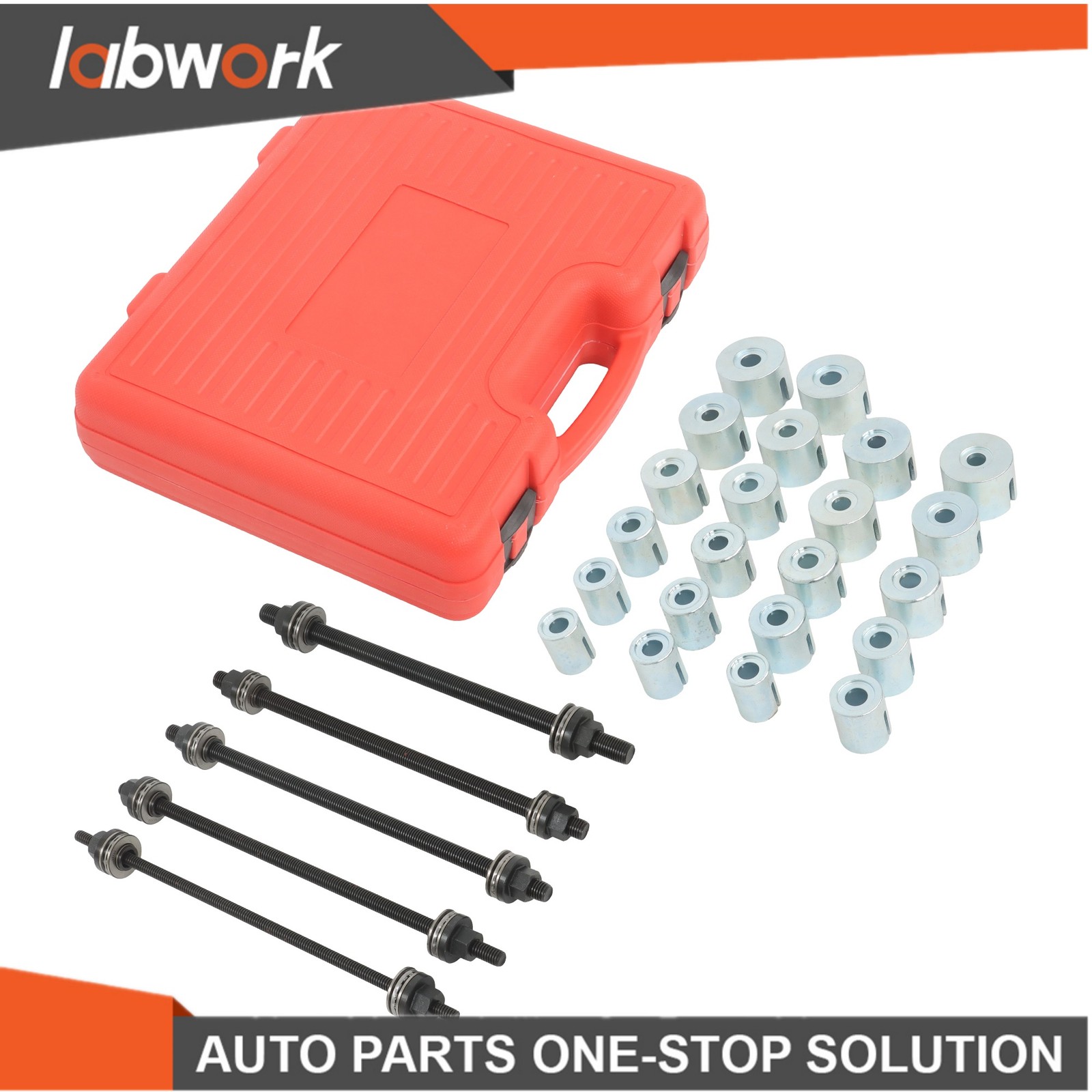 Labwork 27Pcs Press and Pull Sleeve Kit Bush Bearing Removal Insertion Tool