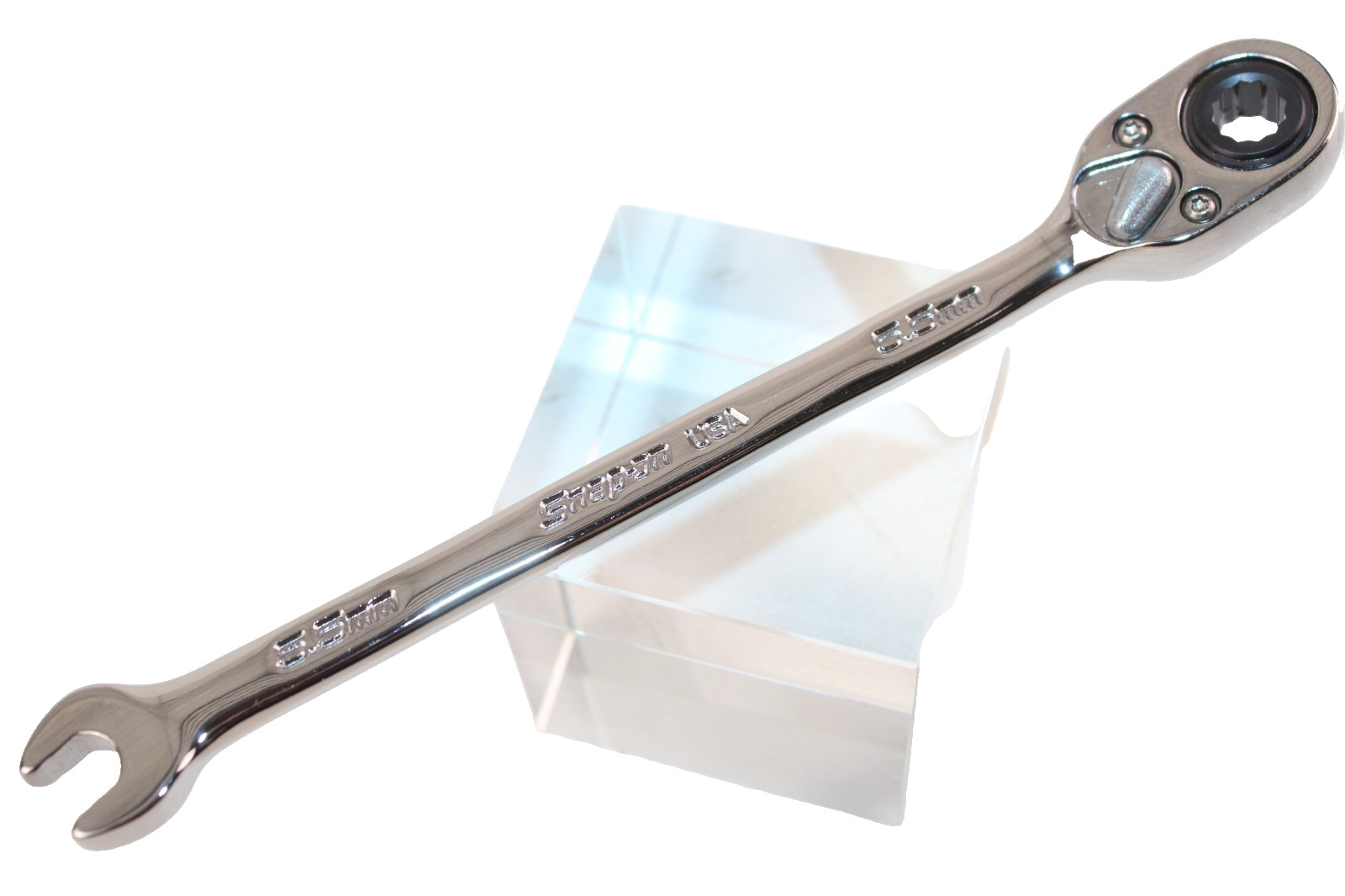 Snap-on 5.5MM metric flank drive plus ratcheting reversible combo wrench Dual 80