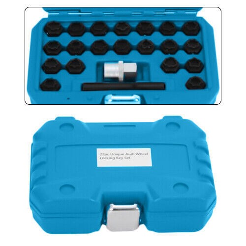 22pcs Universal Wheel Locking Key Socket Wheel Rim Lug Nut Master Removal Tool