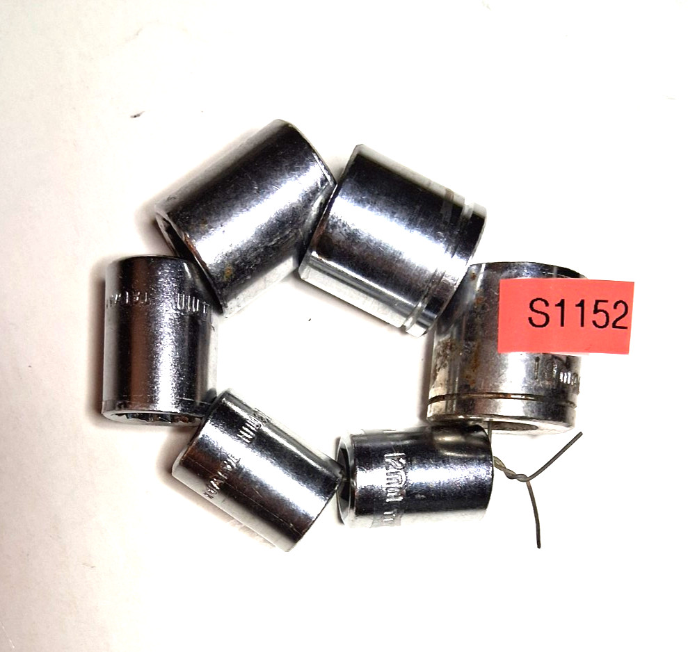 UNBRANDED METRIC SOCKET SET: 12, 13, 14, 15, 17, & 19mm, 12 PT, TAIWAN