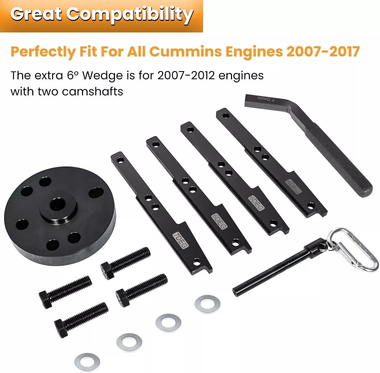 3163021 3163069 3163530 Cummins ISX QSX Timing Injector Cam Gear Puller Tool Kit