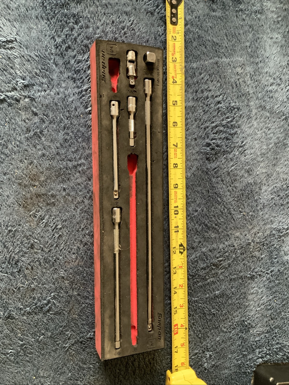 Snap On 1/4” Dr Extension Set….missing 2pc….see Descrip….foam Tray…