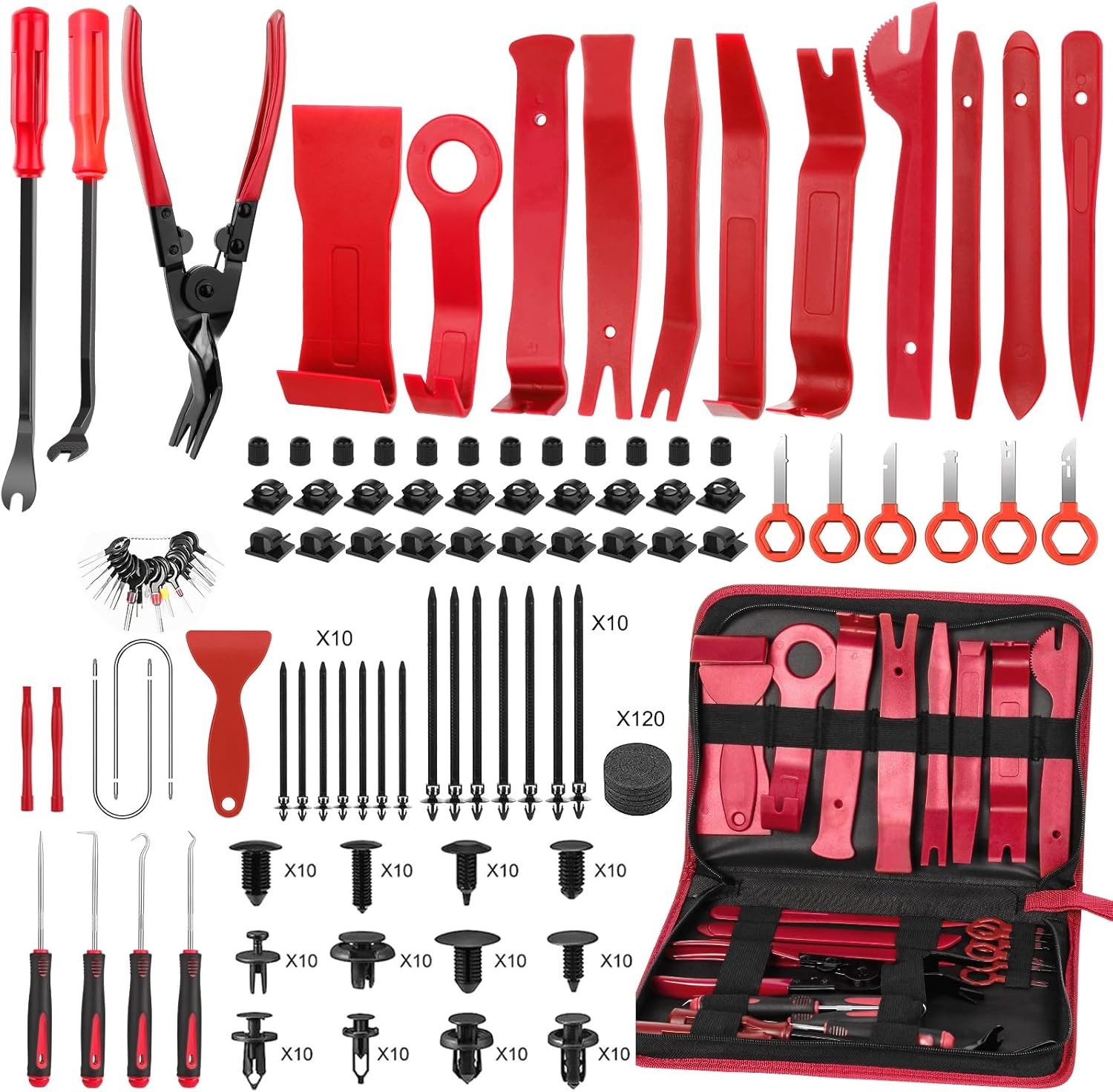 352Piece Trim Removal Tool Set, Pry Bar Tools, Door Trim Panel Removal Tool Kit