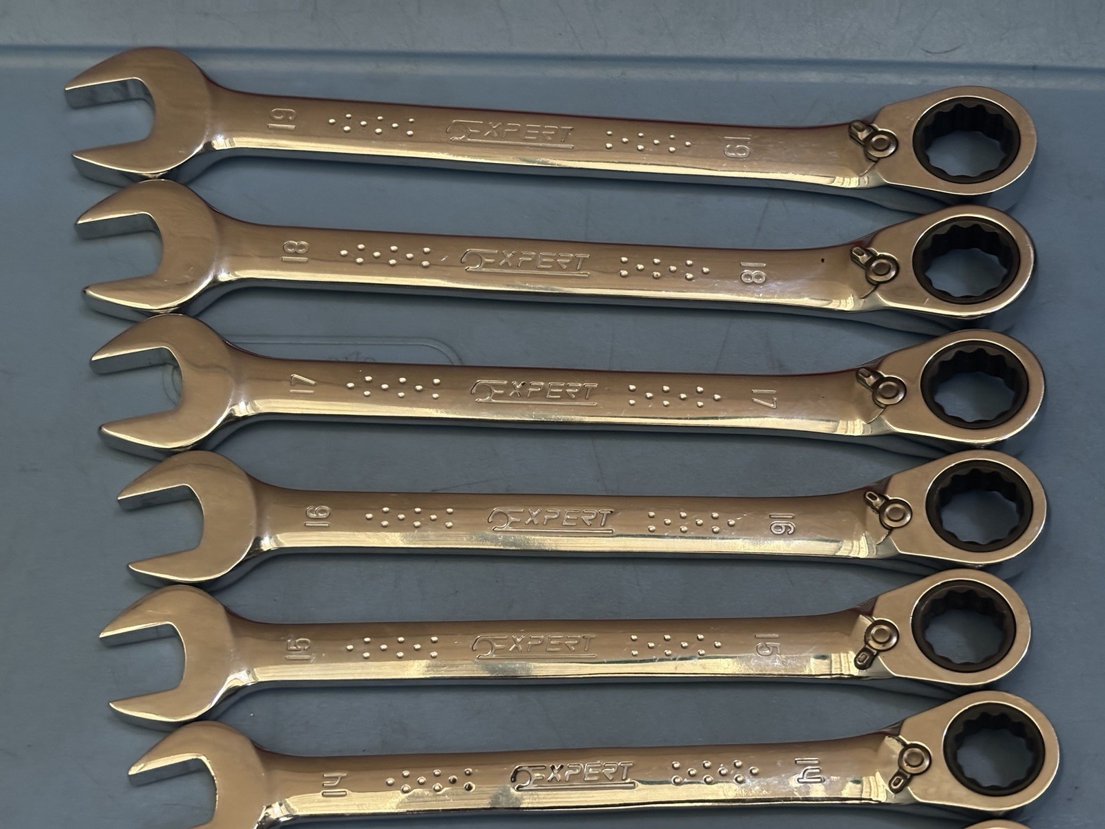 EXPERT 12pc Metric Fast Ratchet Spanner Wrench Set 8-19mm E111101 Mac Tools