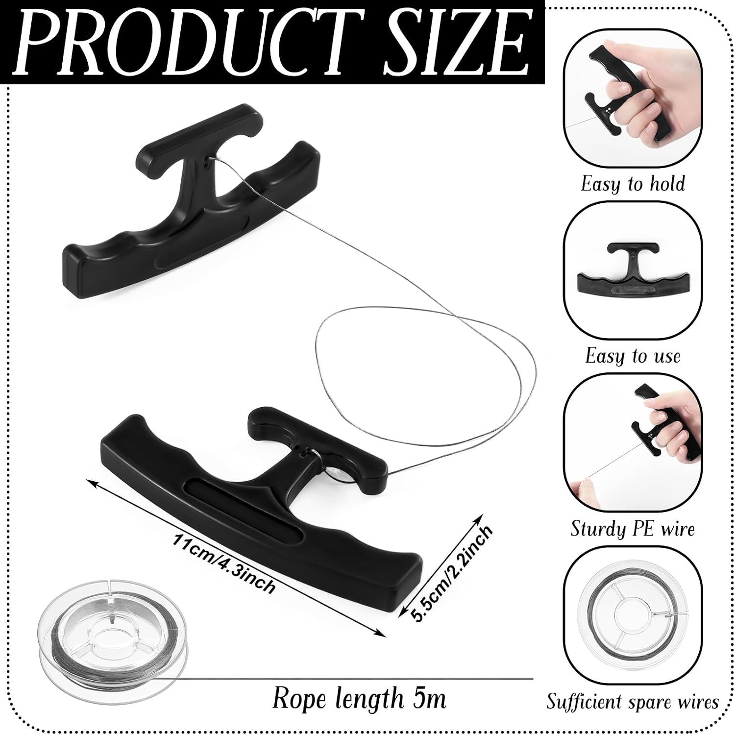 Ergonomic Car Badge Removal Tool Set with 5M Replacement Line – Portable Kit