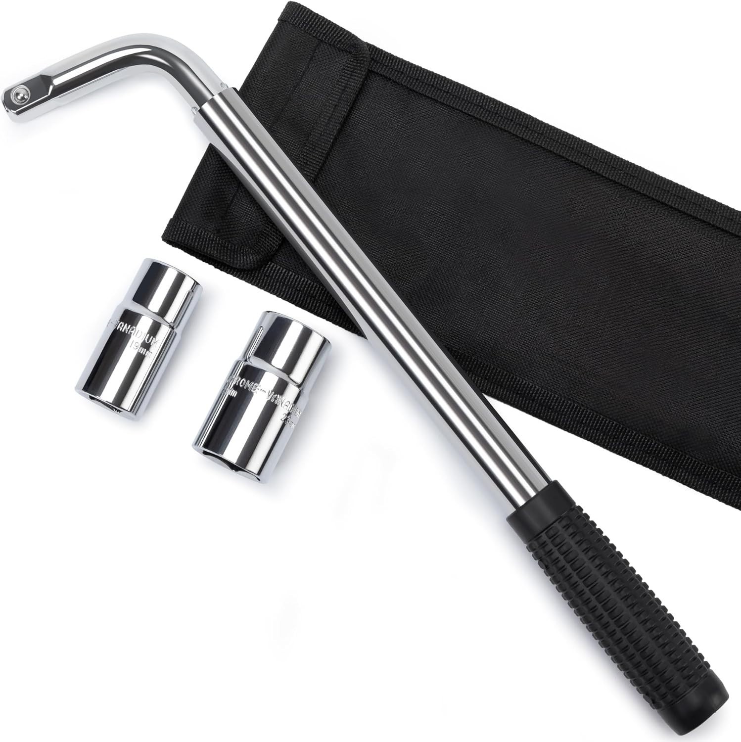 Wrench 4 Way Lug Nut Tool Foldable Adjustable Lug Nut Socket Wheel Tire Change