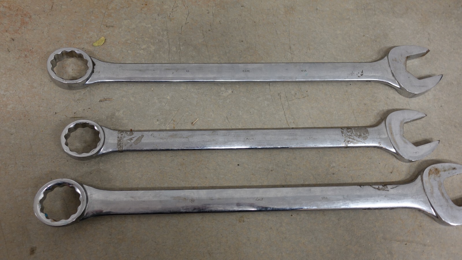 Mac Tools Jumbo 3 piece Wrench Set 1 13/16 2″ 1 7/8 CL64R CL58R CL60R