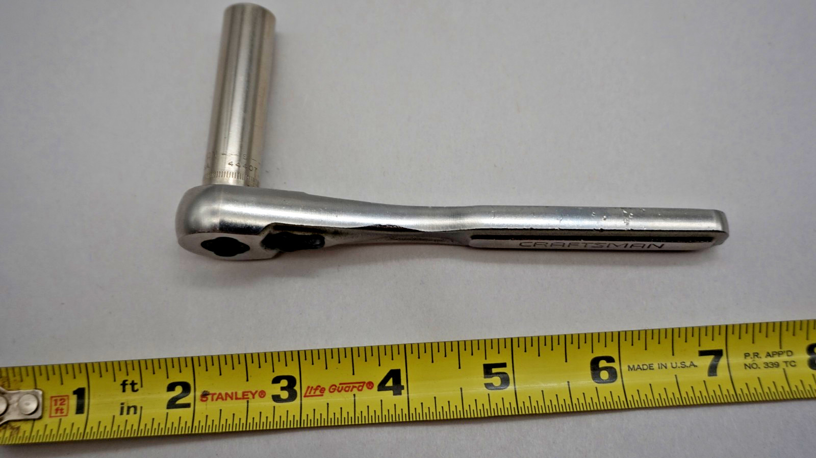 Craftsman 5.25″ Long 1/4″ Drive Quick Release Ratchet T4AC-44807 USA Bonus 10MM