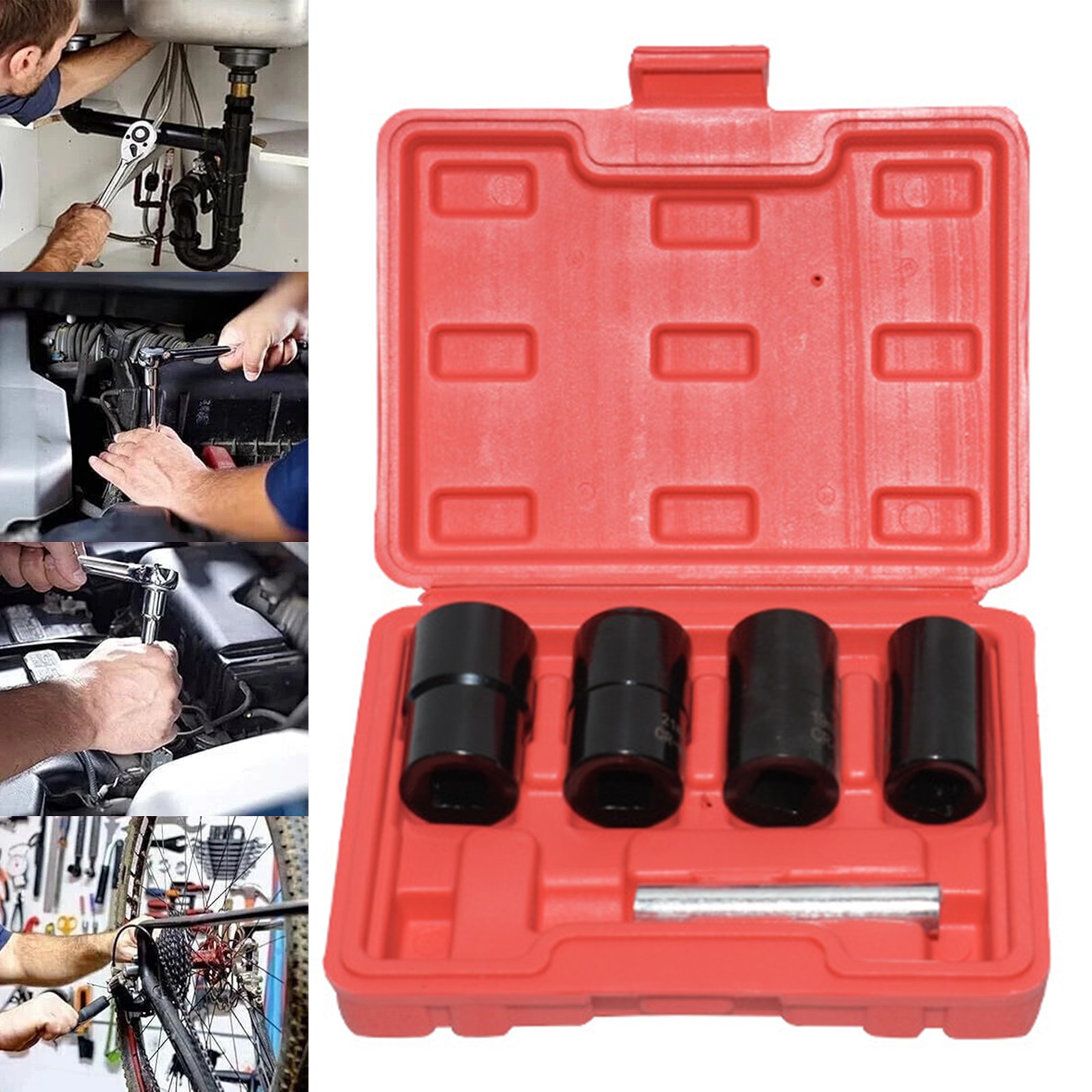 5pc Wheel Lock Removal Kit, Locking Lug Nut Removal Tool -17MM 19MM 21MM 22MM US