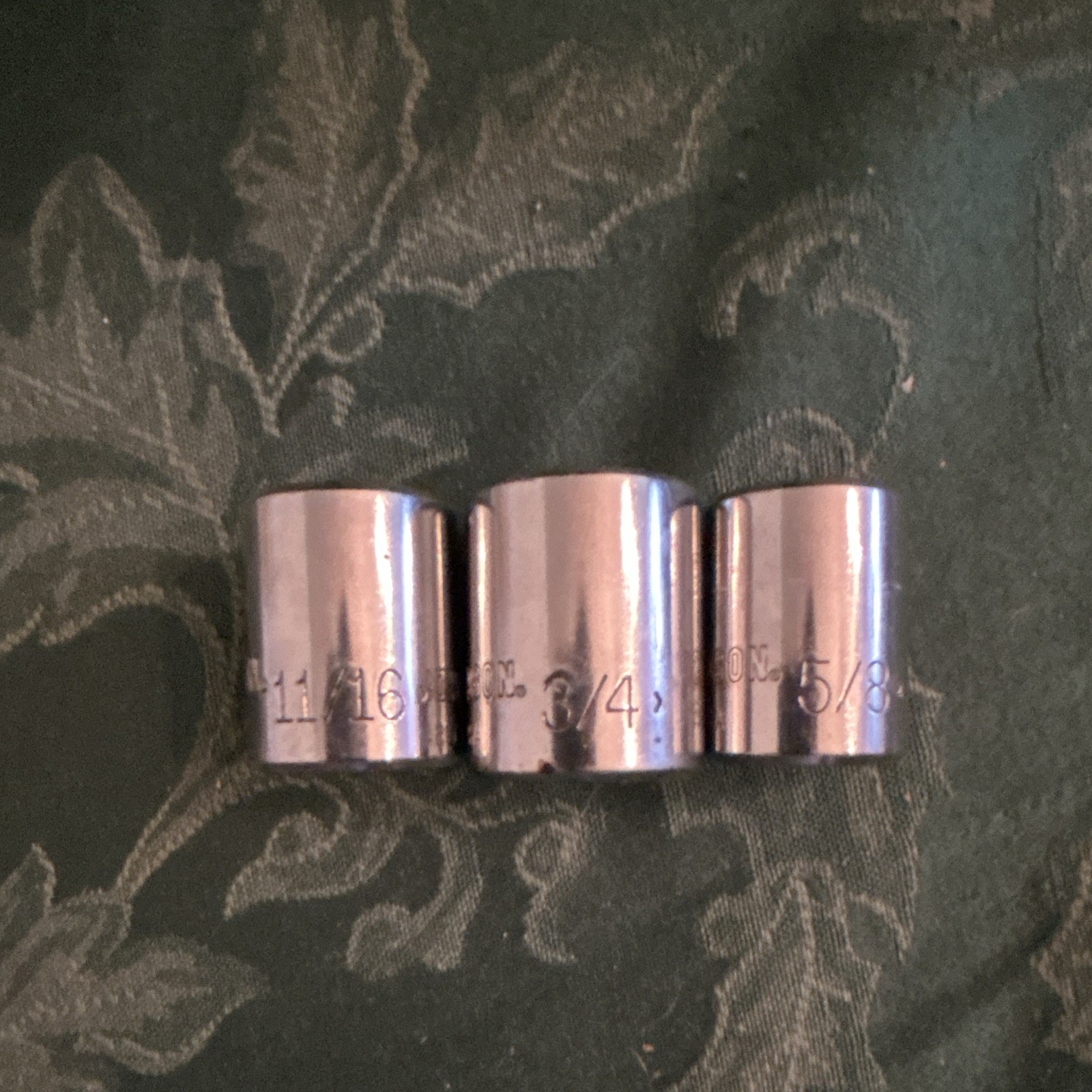 Lot Of 3 Harley Davidson Sockets Made In USA 3/4, 5/8, 11/16